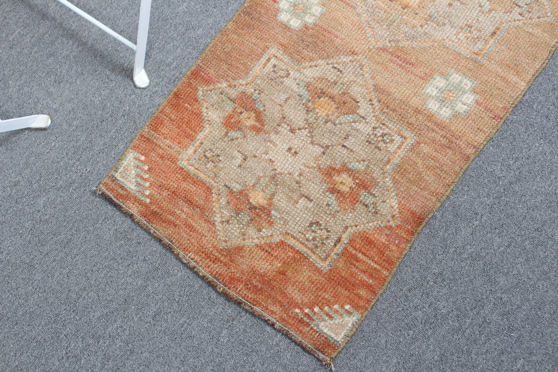 Rugs for Entry, Brown Oriental Rug, Vintage Rugs, Kitchen Rug, Cool Rug, Turkish Rug, Oushak Rug, Door Mat Rug, 1.5x2.7 ft Small Rug