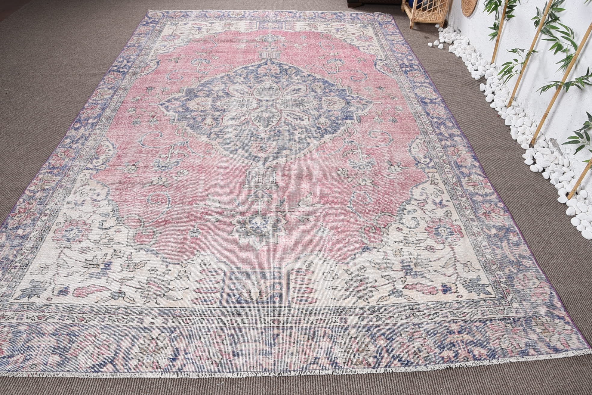 Fas Halıları, Yemek Odası Halısı, Ev Dekorasyonu Halısı, Türk Halısı, 7.4x11.8 ft Büyük Boy Halılar, Vintage Halı, Yemek Odası Halıları, Oturma Odası Halısı