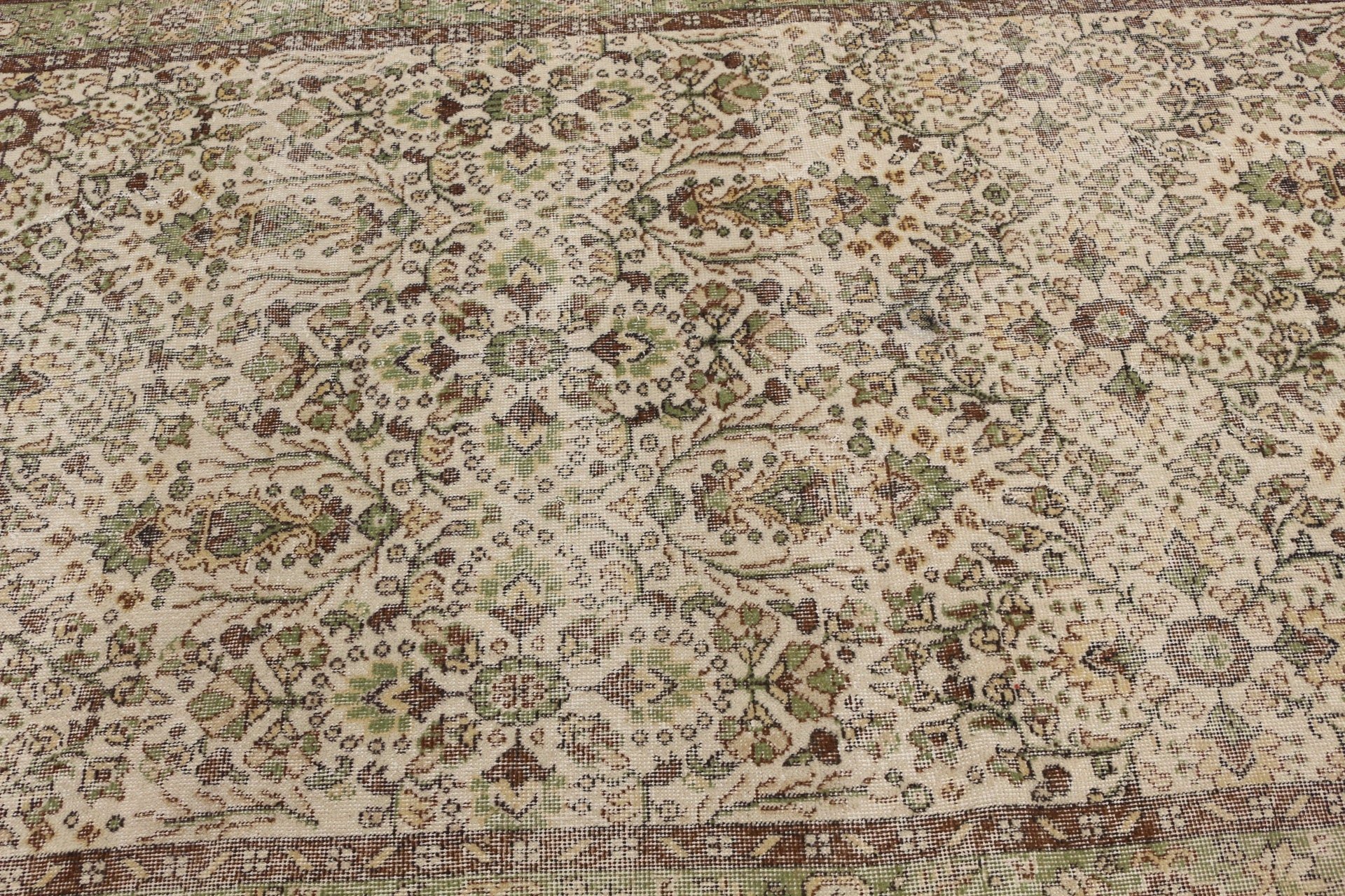 Yer Halısı, 5.5x9.5 ft Büyük Halı, Yatak Odası Halıları, Bej Mutfak Halısı, Vintage Halı, Türk Halısı, Vintage Dekor Halısı, Yün Halısı, Yemek Odası Halısı