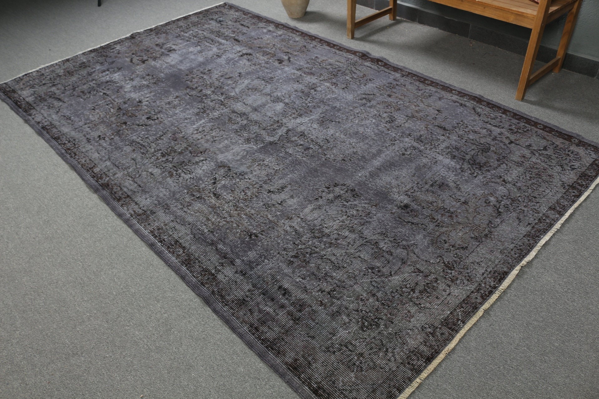 Living Room Rug, Antique Rugs, Gray Antique Rug, Vintage Rug, Turkish Rug, 6.1x9.9 ft Large Rugs, Bedroom Rug, Abstract Rug