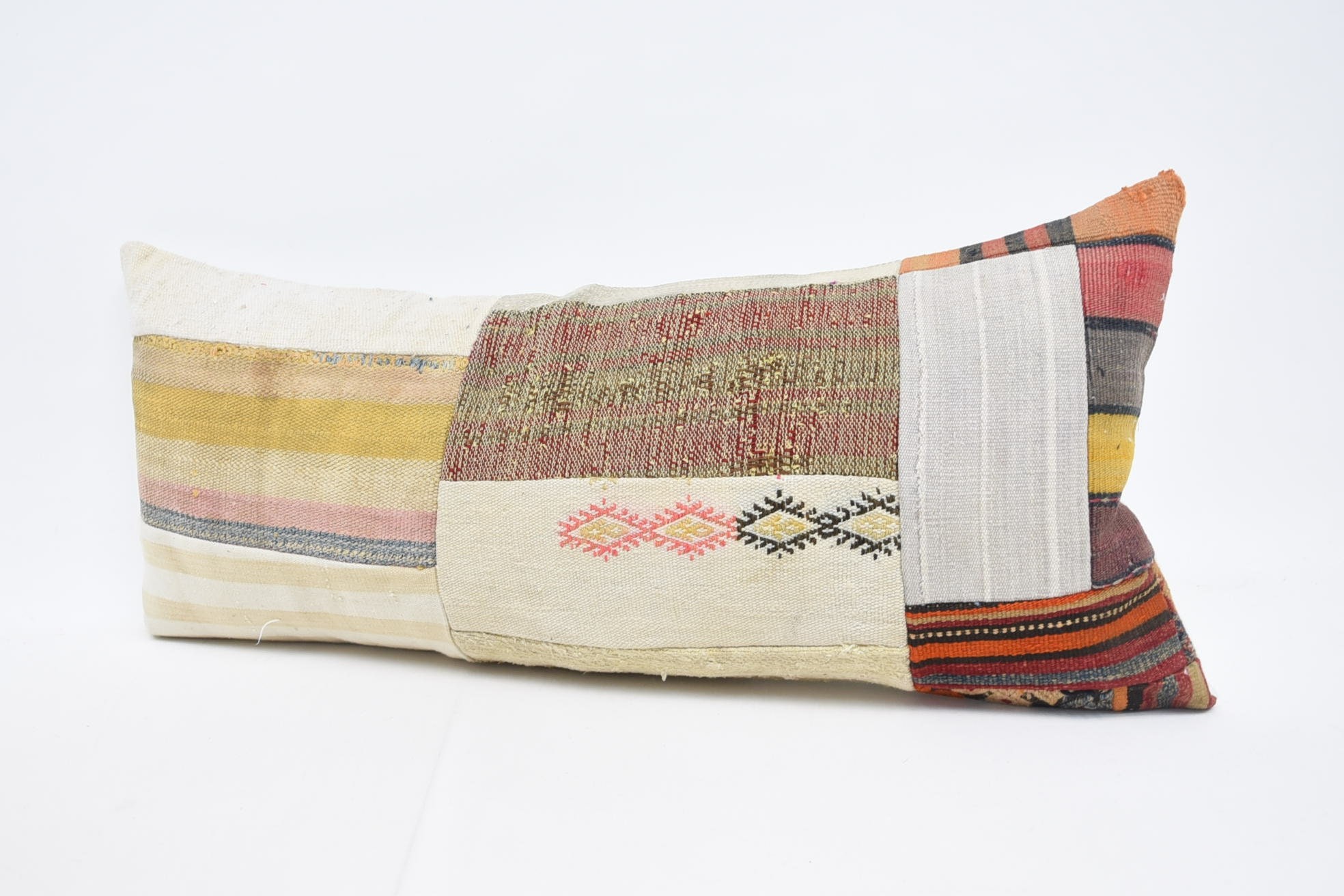 Kilim Pillow Cover, 16"x36" Beige Cushion, Wholesale Pillow Sham, Pillow for Couch, Outdoor Throw Cushion, Ethnical Kilim Rug Pillow