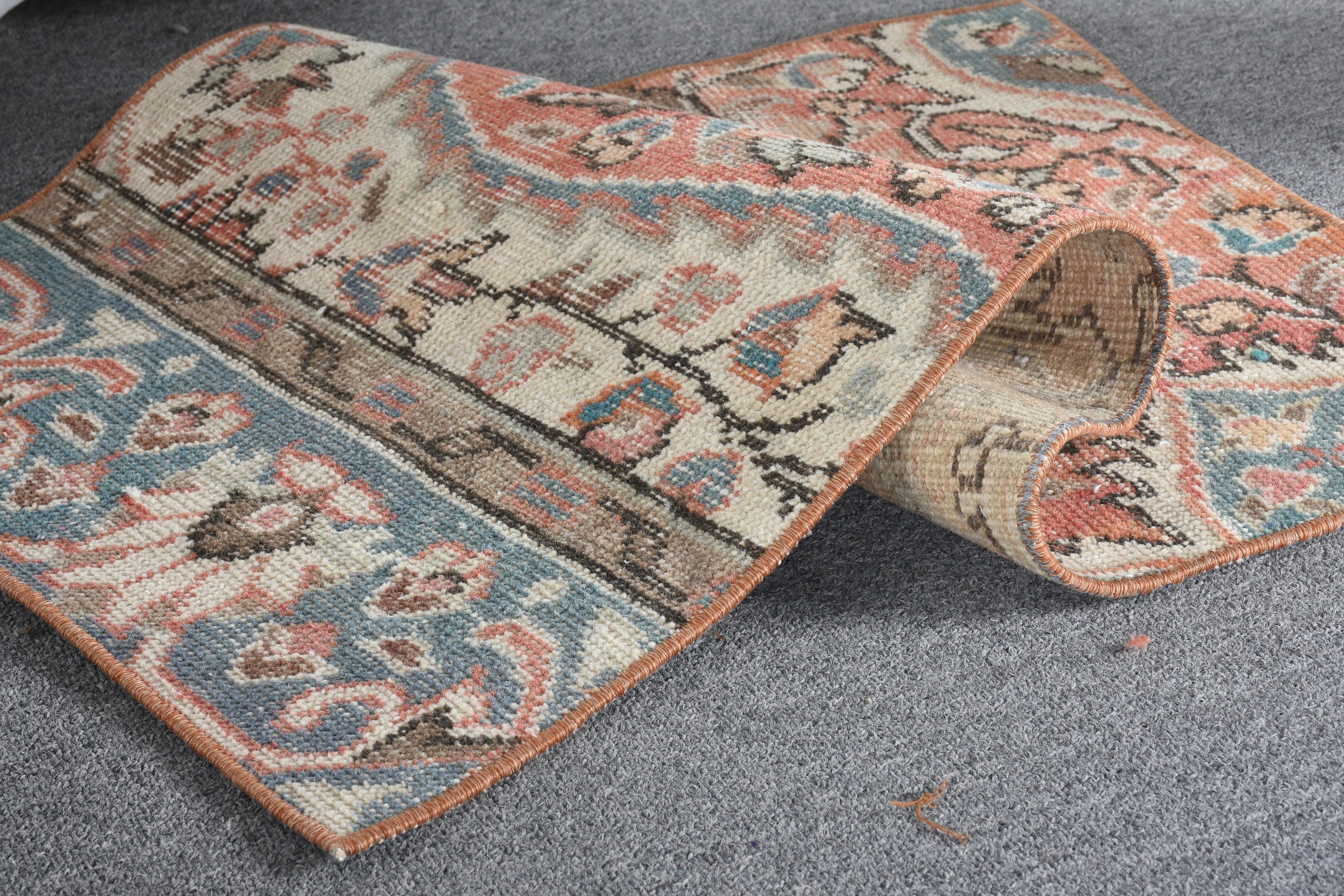 Bath Rugs, Rugs for Car Mat, Entry Rug, 1.5x3 ft Small Rugs, Bedroom Rug, Antique Rugs, Vintage Rug, Brown Kitchen Rug, Turkish Rug