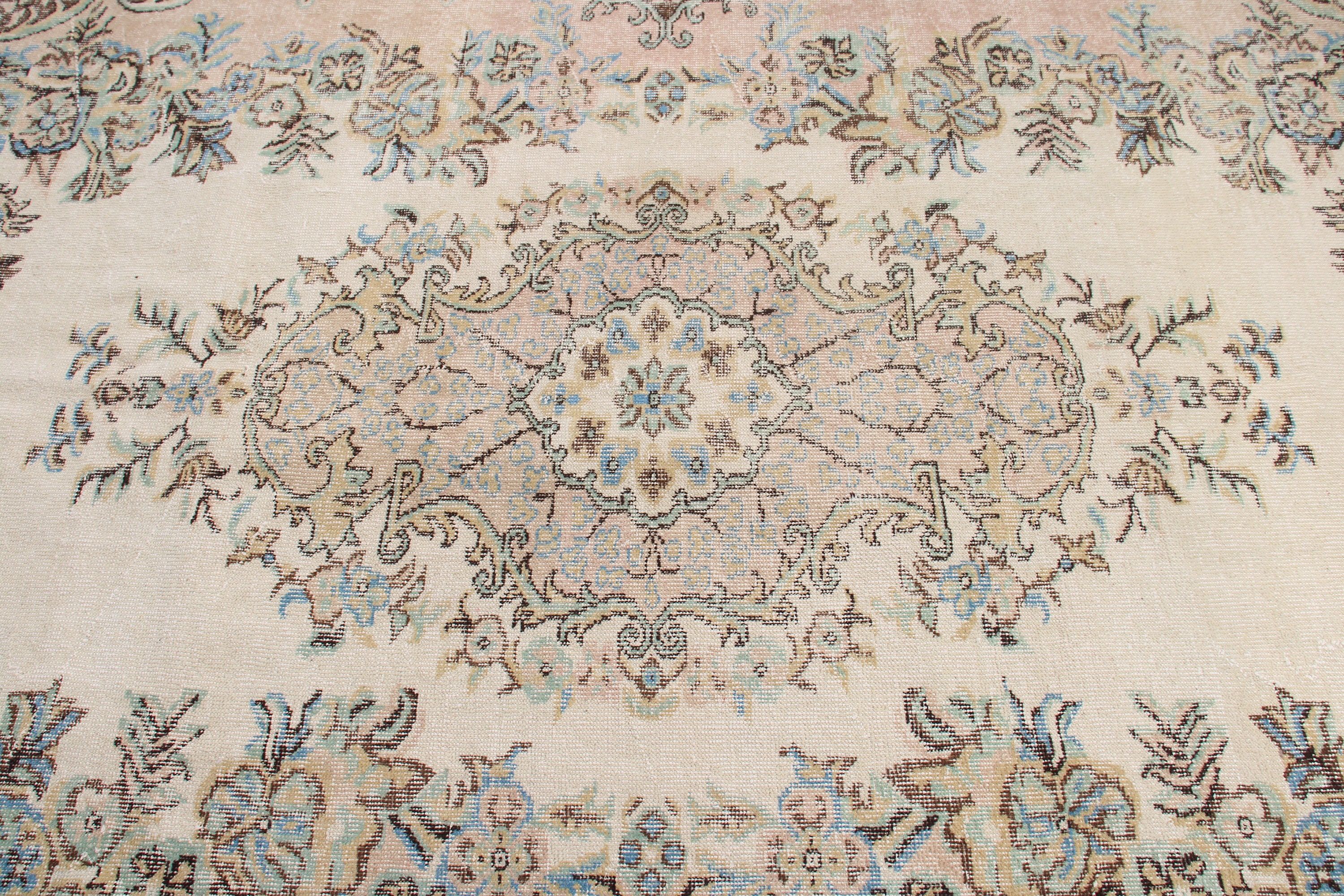 Büyük Boho Halı, Vintage Halılar, Salon Halıları, Bej El Dokuma Halı, Türk Halısı, Mutfak Halısı, El Dokuma Halılar, 5,9x9,2 ft Büyük Halı, Sanatsal Halı