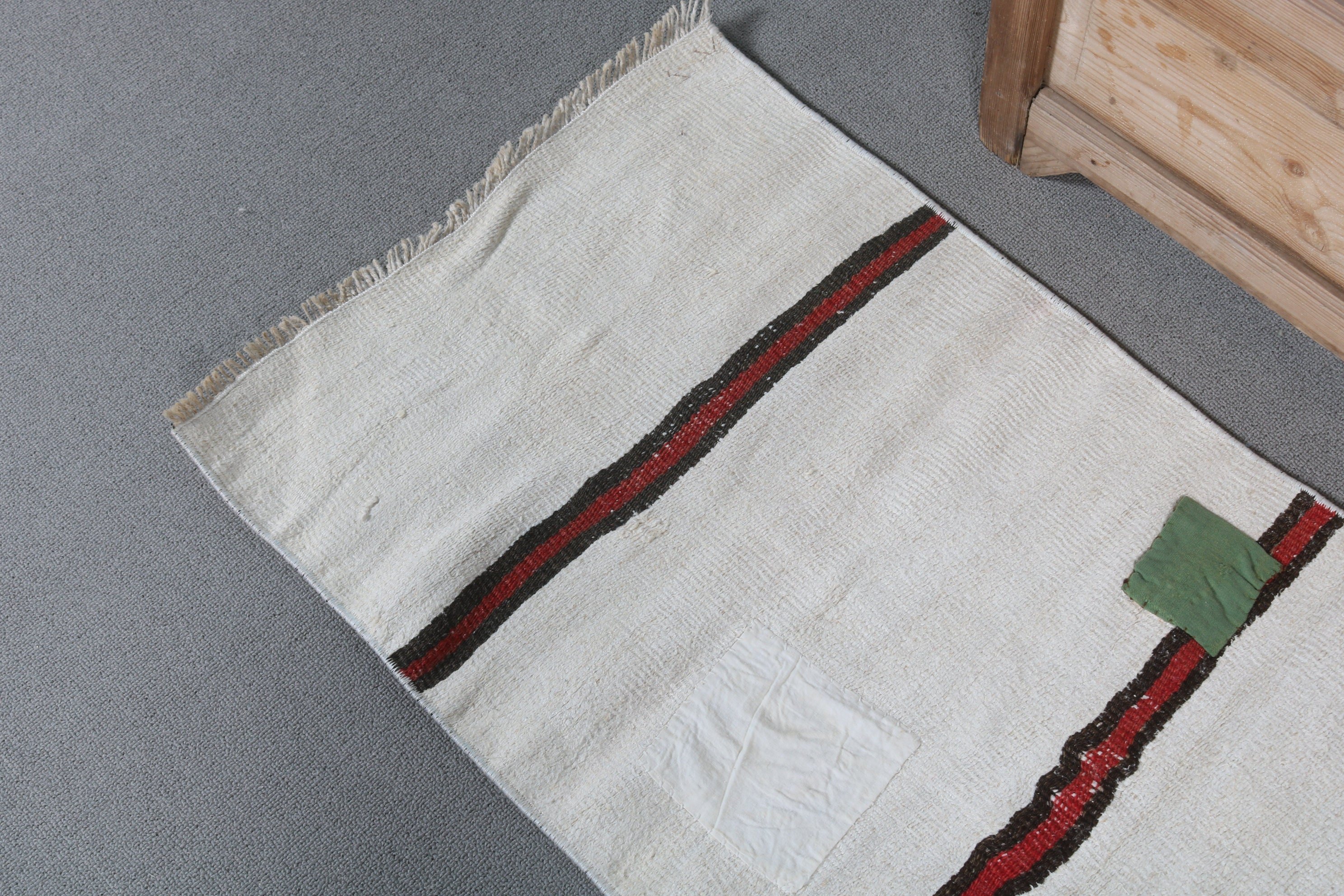 Yurt Halısı, Türk Halısı, Yatak Odası Halıları, Ev Dekor Halısı, Banyo Halısı, Giriş Halıları, Vintage Halı, Beyaz Ev Dekor Halıları, 1.7x4.4 ft Küçük Halı