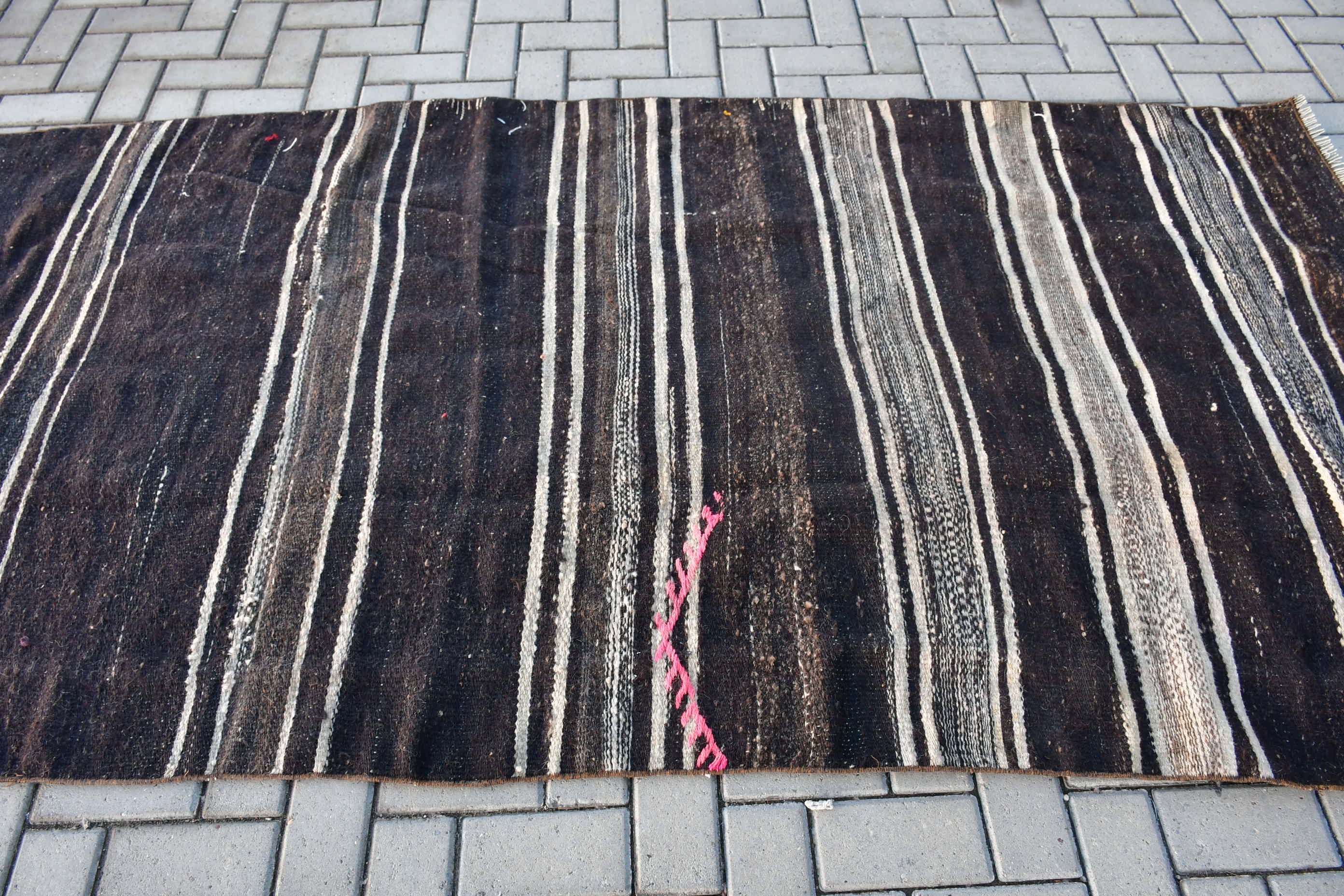 Türk Halıları, Ev Dekorasyonu Halısı, Kilim, Yemek Odası Halısı, Zemin Halıları, Kahverengi 4x8.4 ft Alan Halıları, Mutfak Halısı, Vintage Halılar