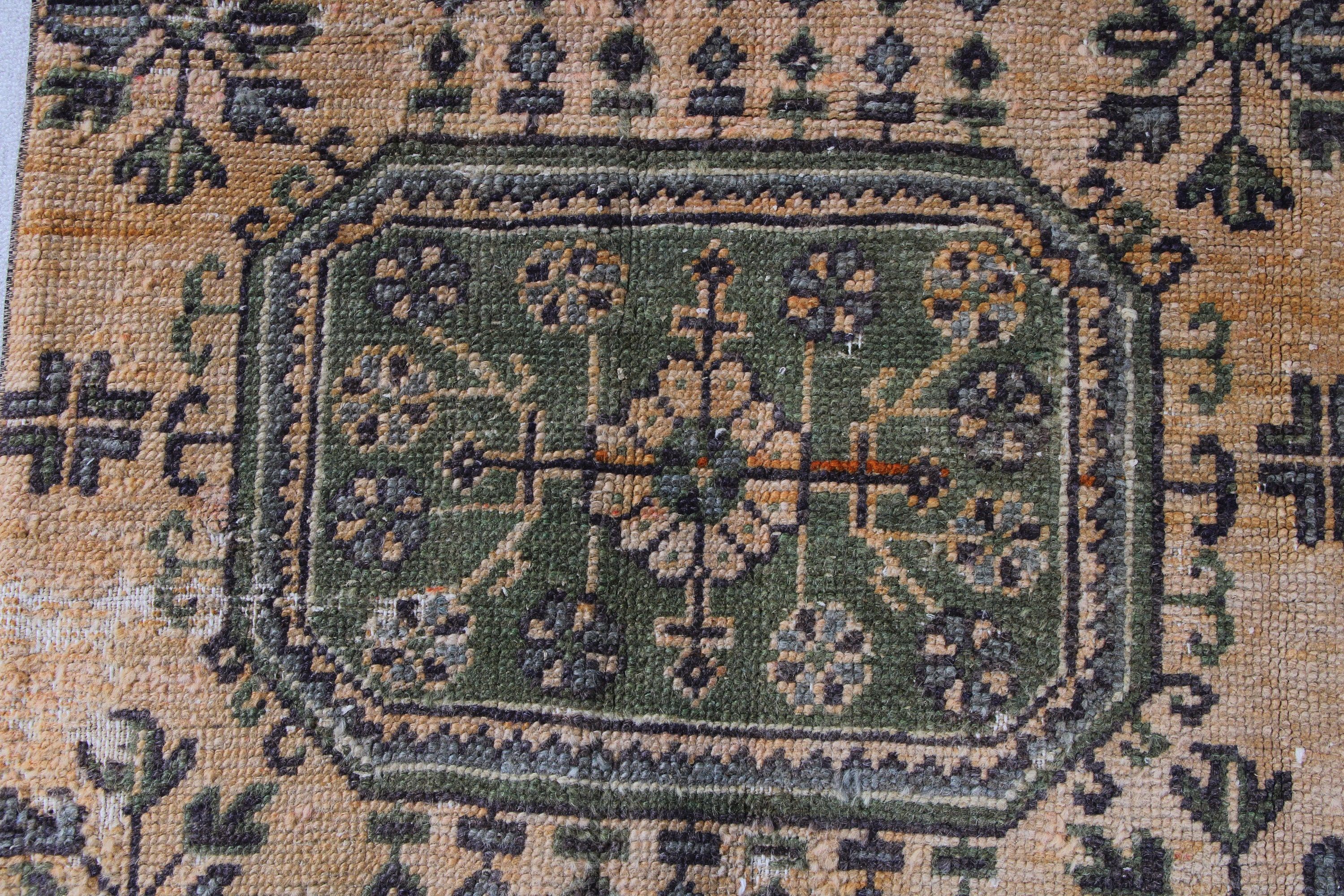 Vintage Halılar, 2.8x21.5 ft Runner Halı, Merdiven Halıları, Kahverengi Düz Dokuma Halılar, Vintage Runner Halılar, Türk Halıları, Yer Halıları