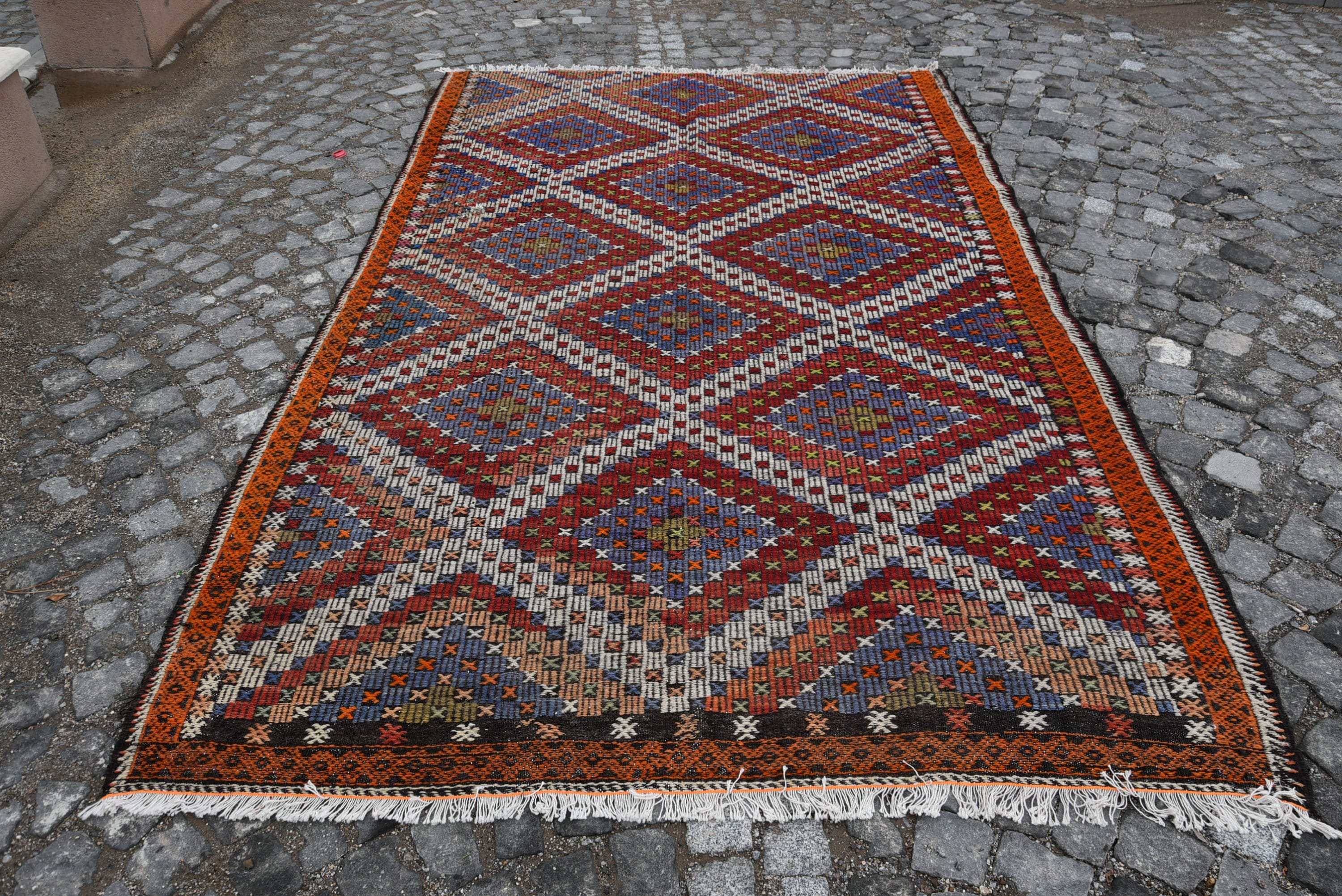 Vintage Halı, Kilim, Yün Halı, Yatak Odası Halıları, Fas Halısı, 5.8x9.5 ft Büyük Halılar, Türk Halısı, Yatak Odası Halıları, Aztek Halıları, Salon Halısı