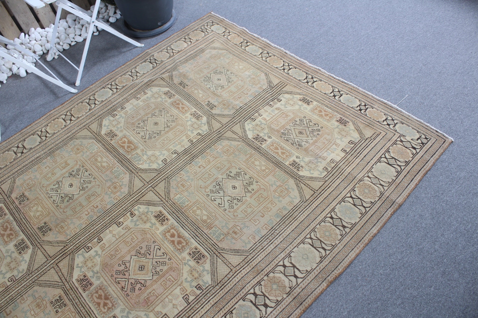 4.9x7 ft Area Rug, Living Room Rug, Bedroom Rugs, Brown Anatolian Rugs, Nursery Rug, Nomadic Rug, Vintage Rugs, Turkish Rugs