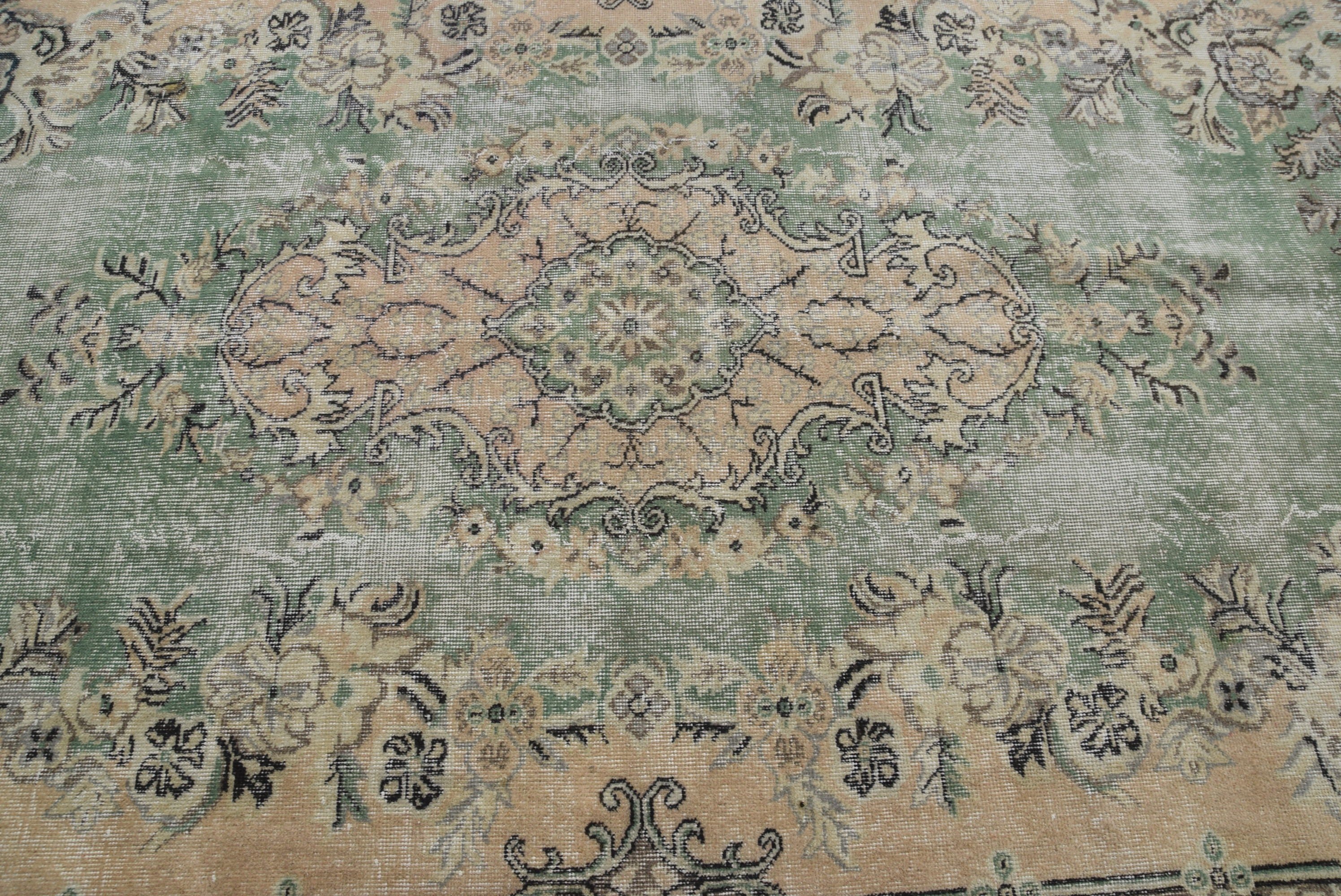 Türk Halısı, Yeşil Ev Dekor Halıları, 5.5x8.7 ft Büyük Halılar, Oturma Odası Halısı, Ev Dekor Halısı, Vintage Halı, Salon Halısı, Fas Halıları, Eski Halı