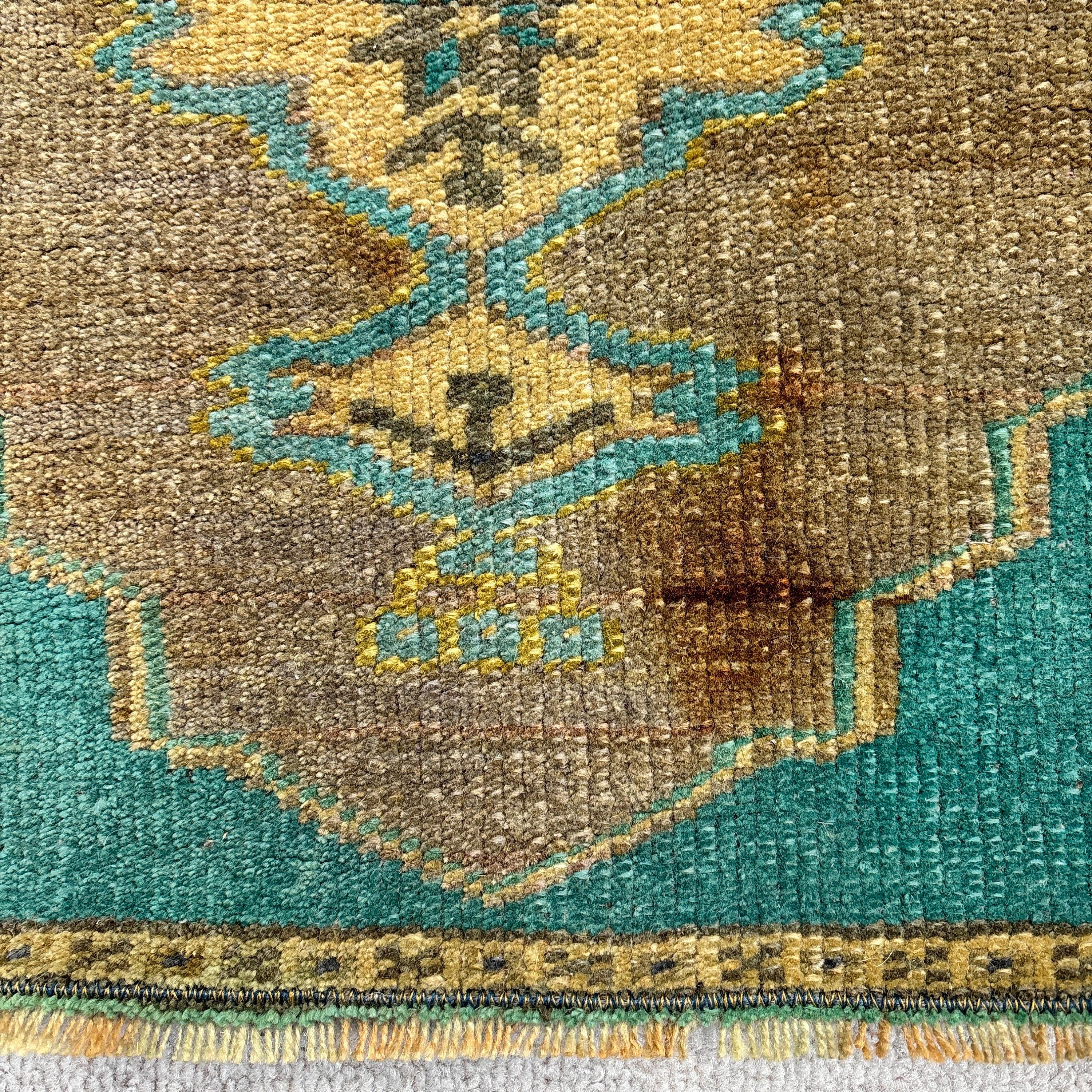 Kahverengi Anadolu Halıları, Küçük Vintage Halı, Vintage Halı, Lüks Halılar, Küçük Boho Halı, 1.2x2.4 ft Küçük Halı, Türk Halısı