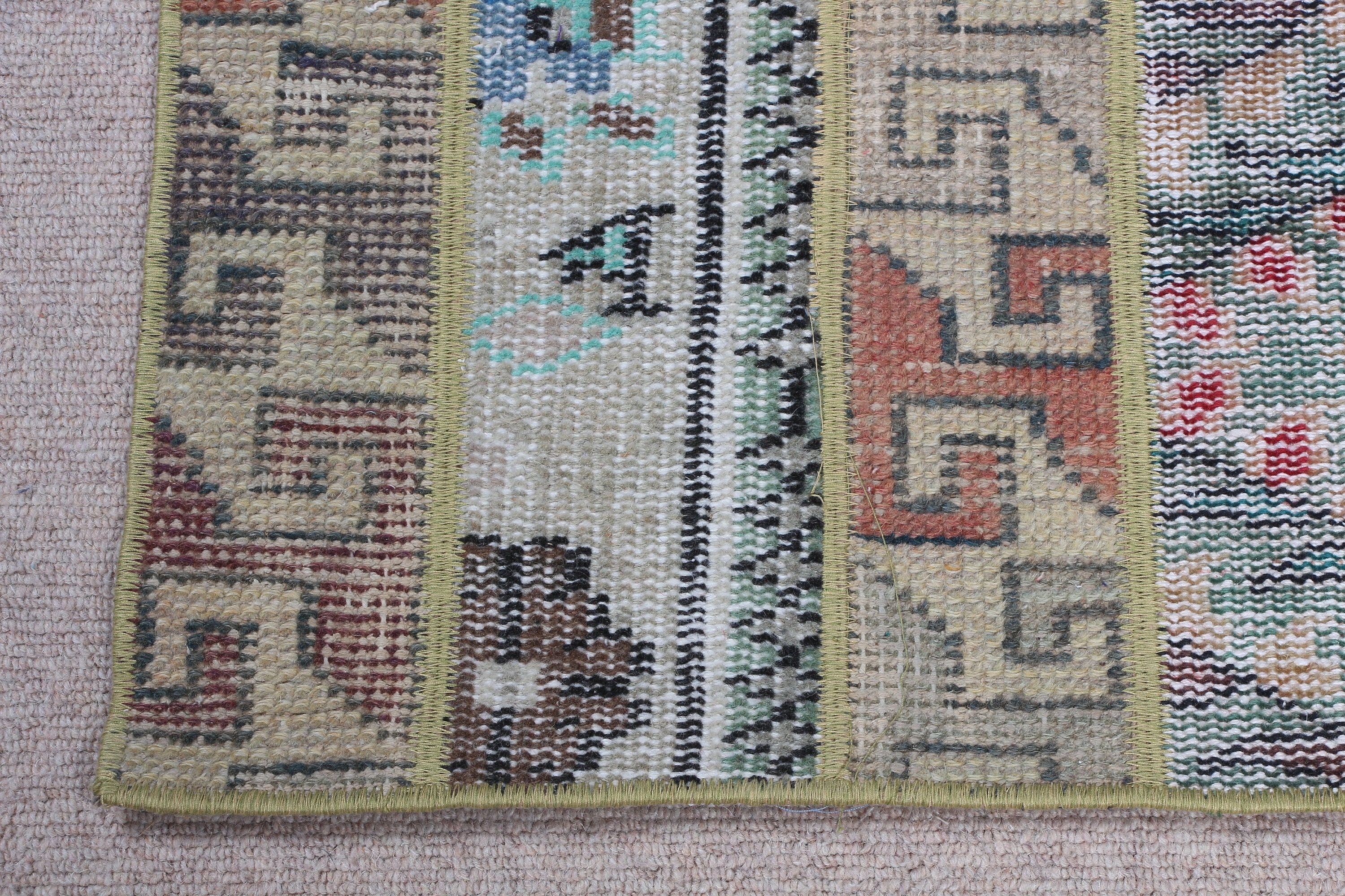 Door Mat Rugs, Anatolian Rug, Kitchen Rugs, 1.8x3.9 ft Small Rugs, Turkish Rug, Beige Oushak Rug, Bathroom Rug, Rugs for Bath, Vintage Rug