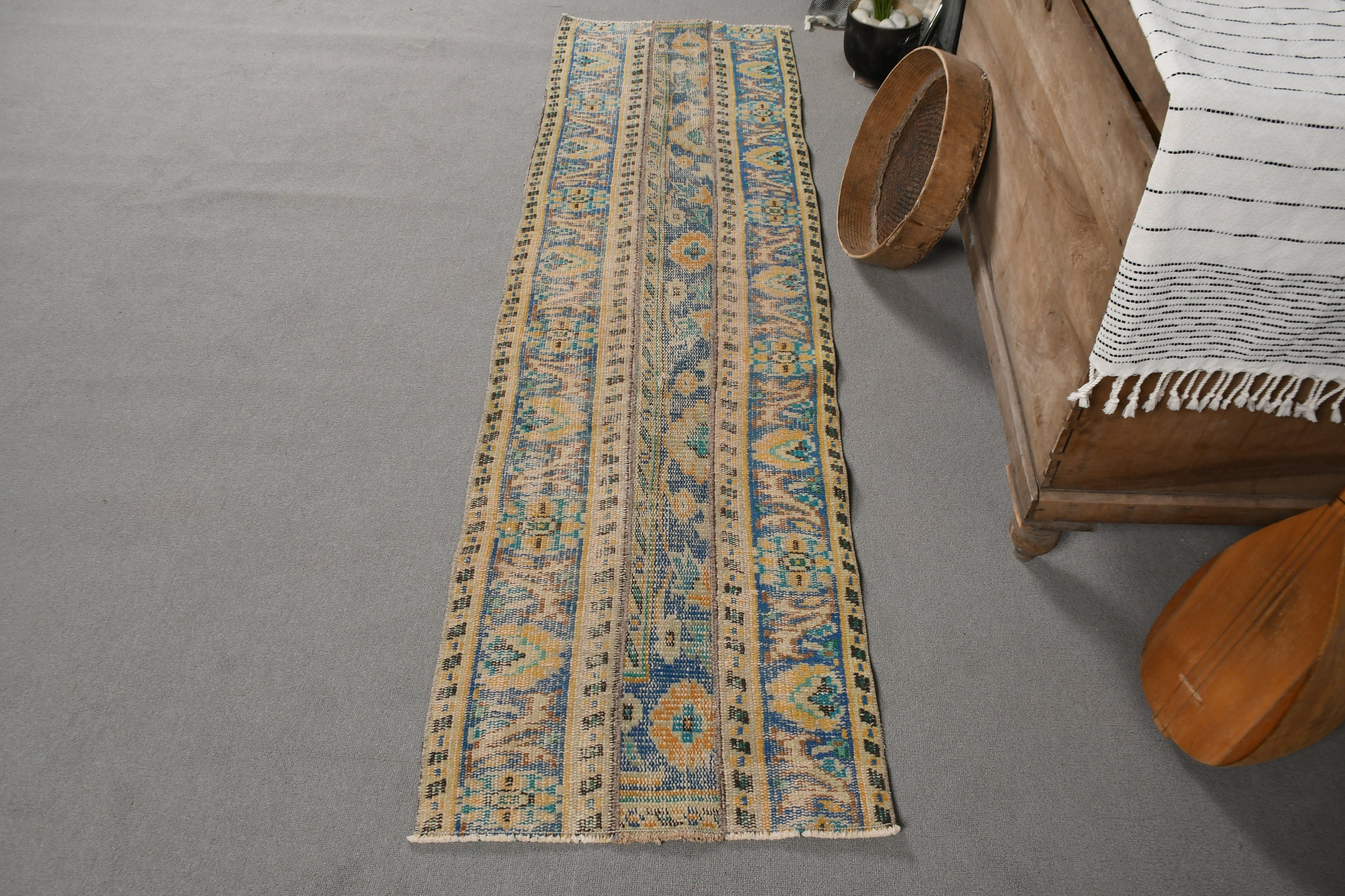 Oriental Rugs, Beige Kitchen Rugs, 1.9x6.9 ft Runner Rugs, Bedroom Rugs, Turkish Rug, Vintage Rug, Hallway Rugs, Corridor Rug, Tribal Rug