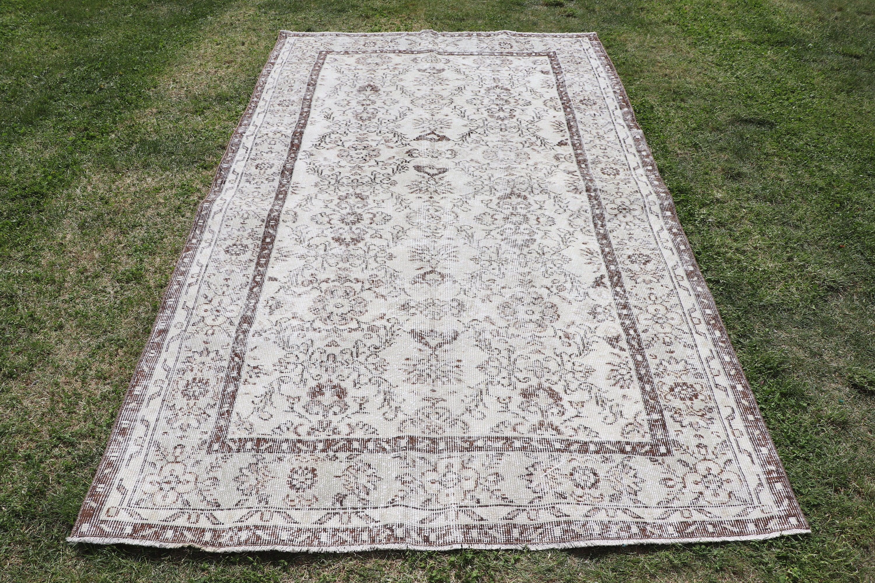 İç Mekan Halısı, 4.7x7.9 ft Alan Halıları, Vintage Halı, Türk Halıları, Lüks Halı, El Dokuma Halılar, Yer Halısı, Bej Düz Dokuma Halılar, Modern Halı