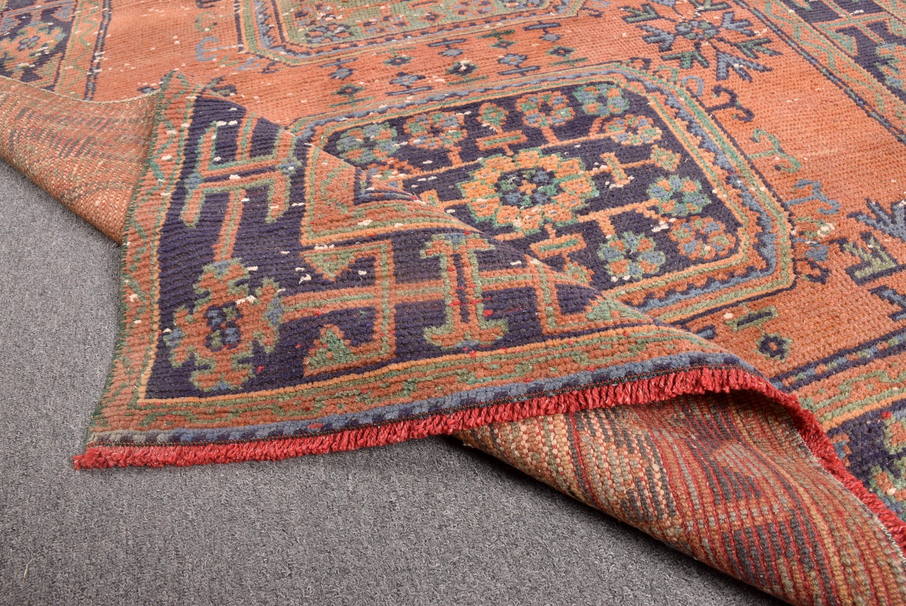 Oturma Odası Halıları, Vintage Halı, Büyük Boho Halısı, Ev Dekor Halıları, 4.3x10.7 ft Büyük Halı, Anadolu Halısı, Türk Halısı, Pembe Ev Dekor Halıları