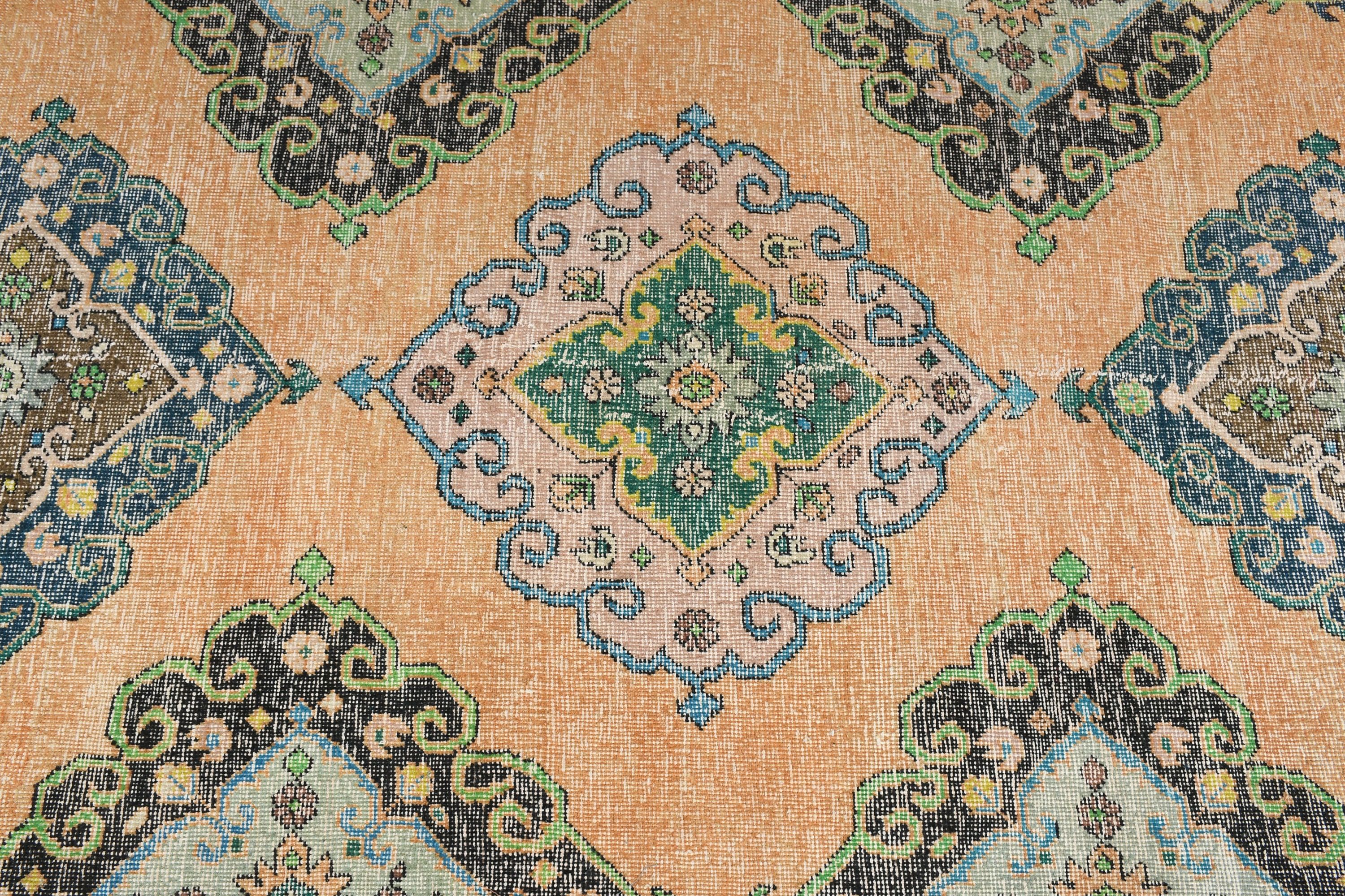 Yatak Odası Halısı, Koridor Halısı, Turuncu Oushak Halıları, 3,5x13,2 ft Runner Halısı, Türk Halısı, Vintage Halı, Yurt Halıları, Mutfak Halısı, Fas Halıları