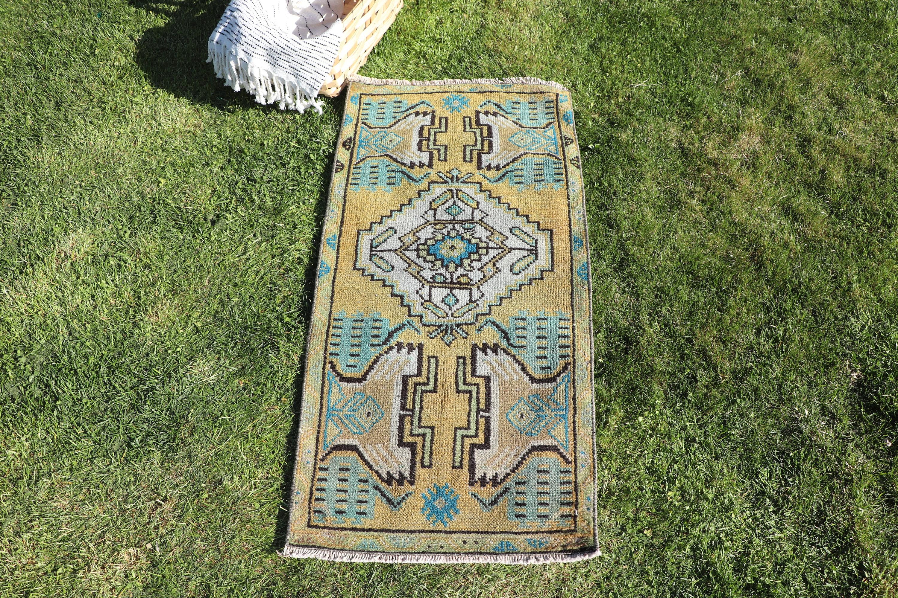 Mutfak Halıları, Modern Halı, 1.6x3.3 ft Küçük Halı, Araba Paspas Halısı, Çocuk Odası Halıları, Vintage Halılar, Türk Halısı, Sarı Mutfak Halıları, Oushak Halısı