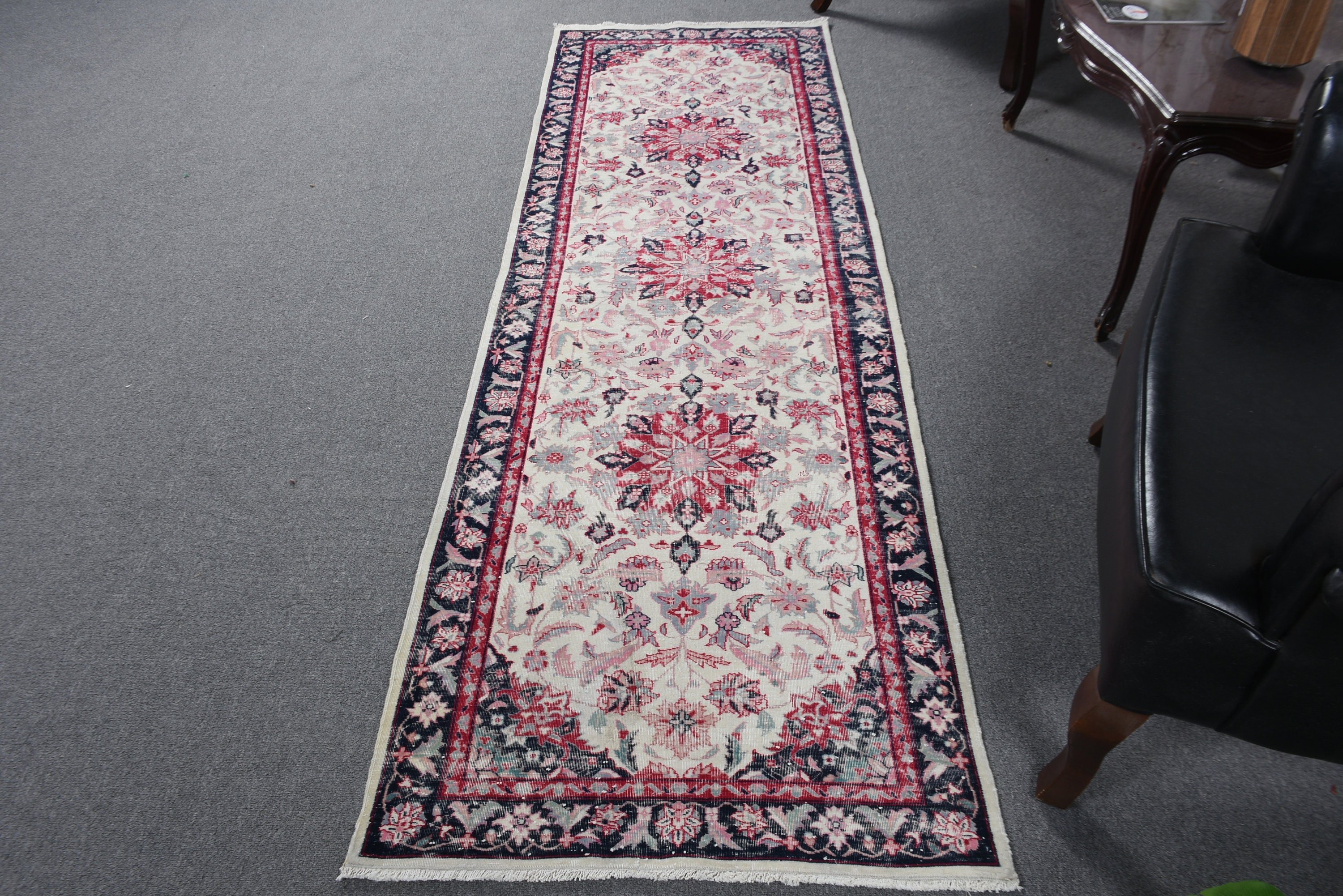 2.6x8.1 ft Runner Halı, Pembe Nötr Halı, Merdiven Halıları, Modern Halı, Lüks Halılar, Vintage Runner Halıları, Mutfak Halısı, Türk Halıları, Vintage Halılar