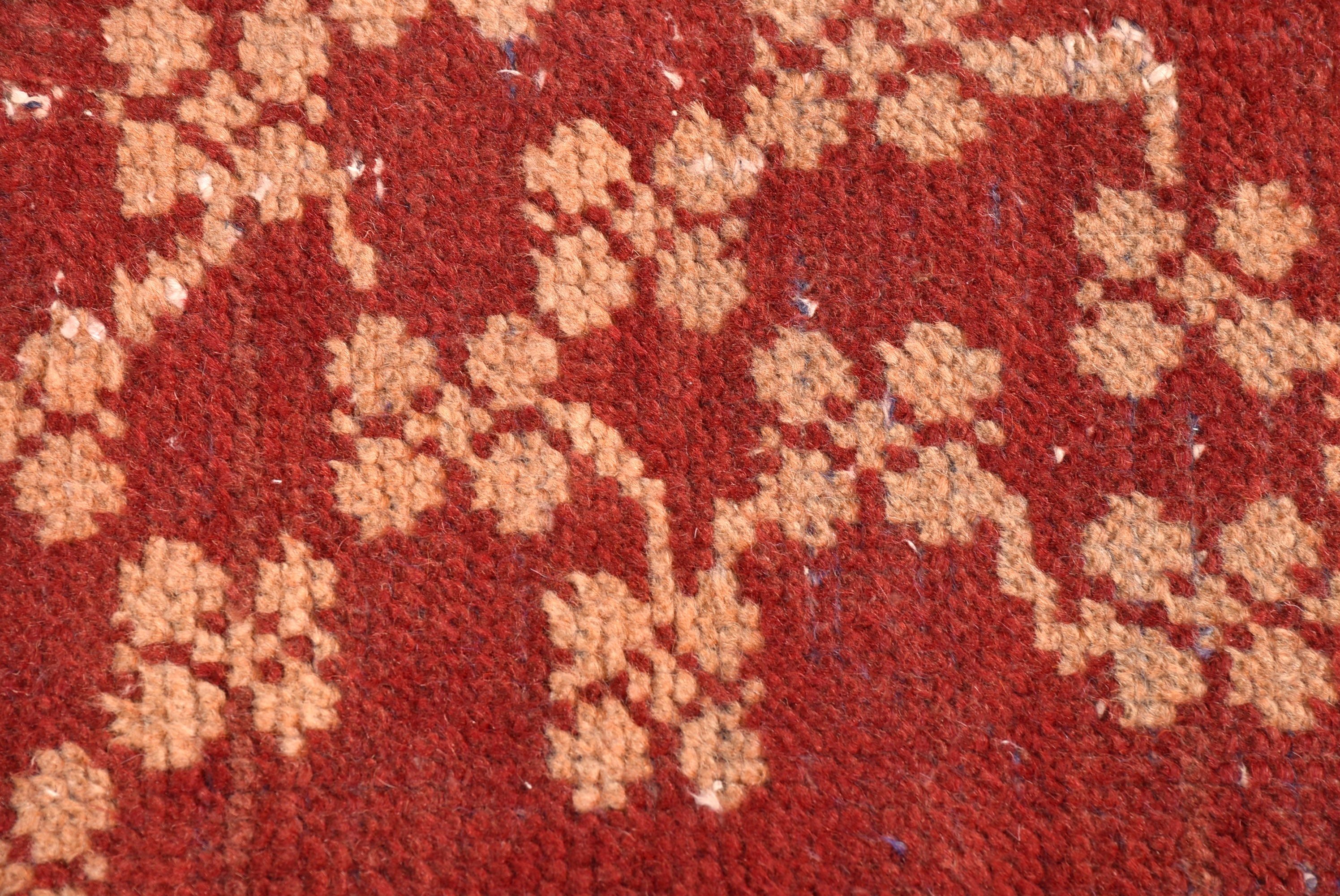 Vintage Rug, Bedroom Rugs, 3.5x6.8 ft Accent Rugs, Rugs for Kitchen, Red Floor Rugs, Wool Rugs, Vintage Accent Rugs, Turkish Rug, Boho Rugs