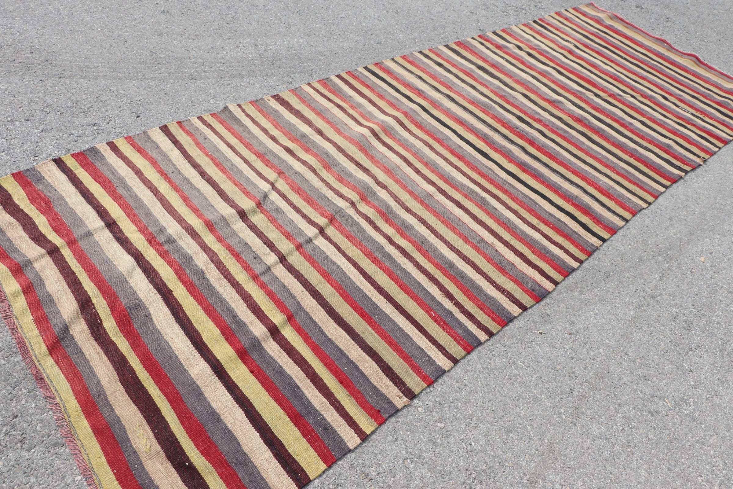 Merdiven Halısı, Yeşil Oryantal Halı, Yün Halı, Koridor Halısı, Anadolu Halısı, Vintage Halı, Kilim, Türk Halısı, 4.1x12.6 ft Runner Halıları, Eklektik Halı