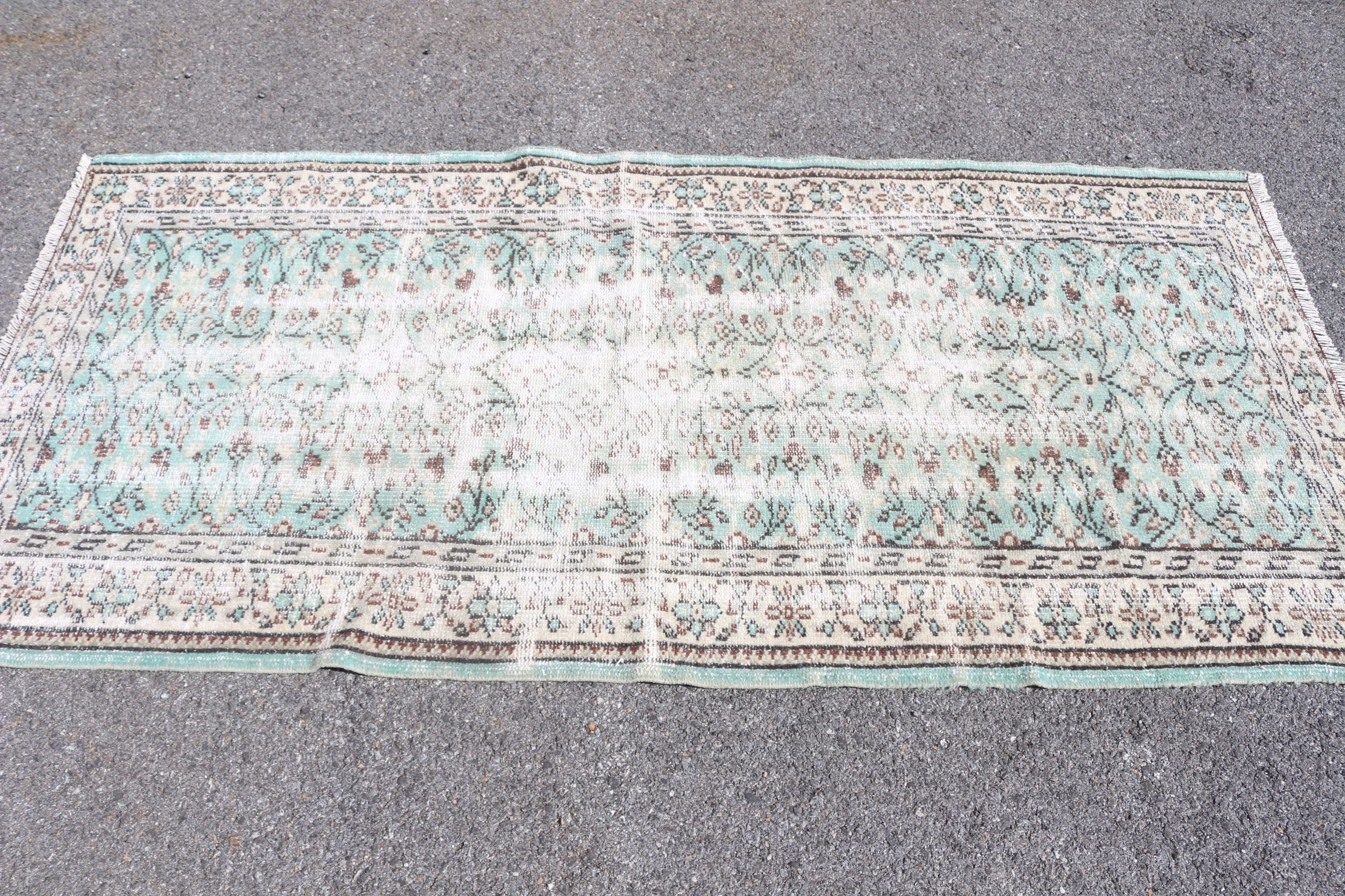 Entry Rug, Turkish Rugs, Nursery Rug, Beige Home Decor Rugs, Kitchen Rug, Bohemian Rug, Vintage Rug, Antique Rugs, 3.1x6.6 ft Accent Rugs