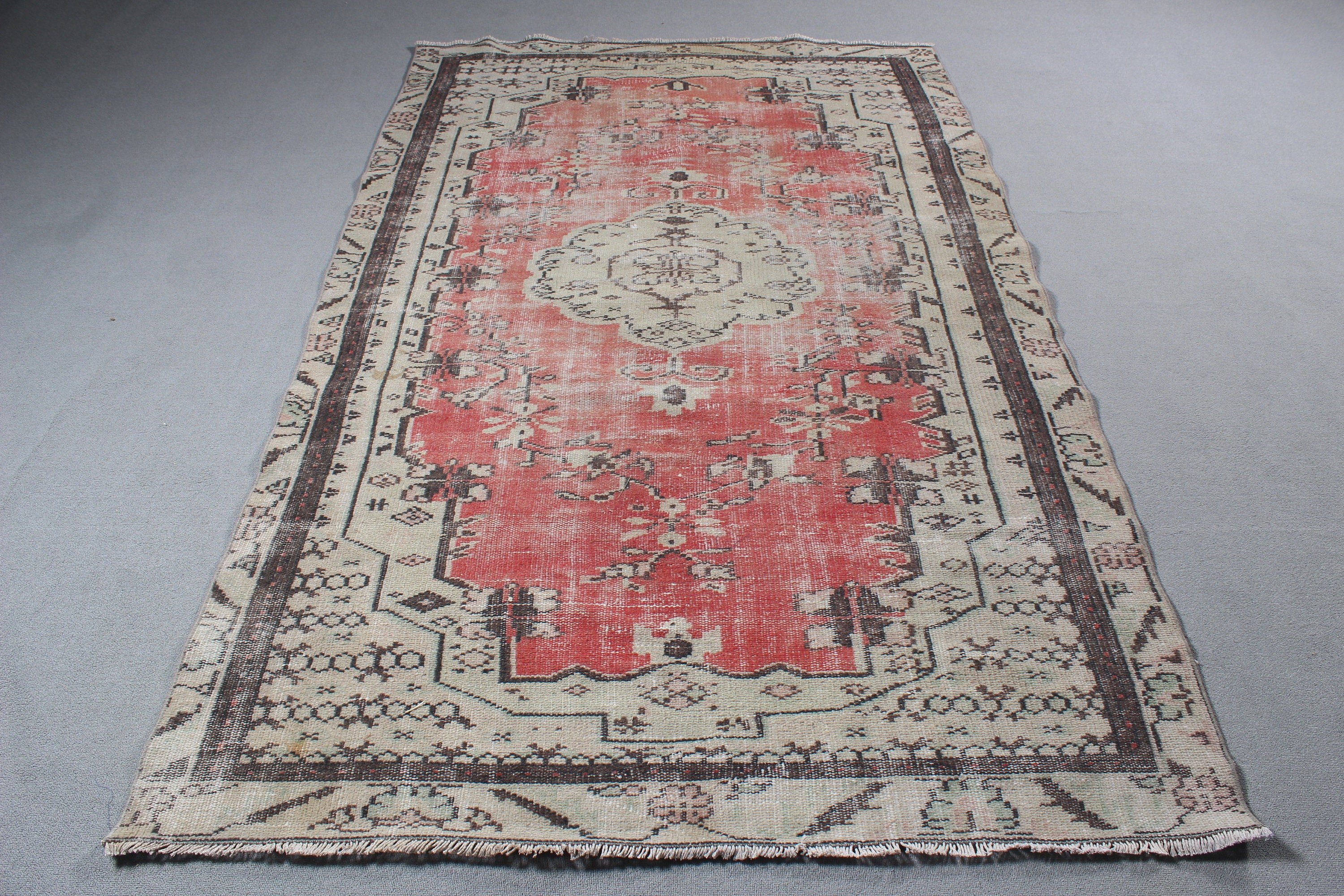 Vintage Rugs, Bedroom Rugs, Anatolian Rugs, Turkey Rugs, Floor Rugs, Red Oriental Rug, Living Room Rugs, Turkish Rugs, 5.2x8.5 ft Large Rug