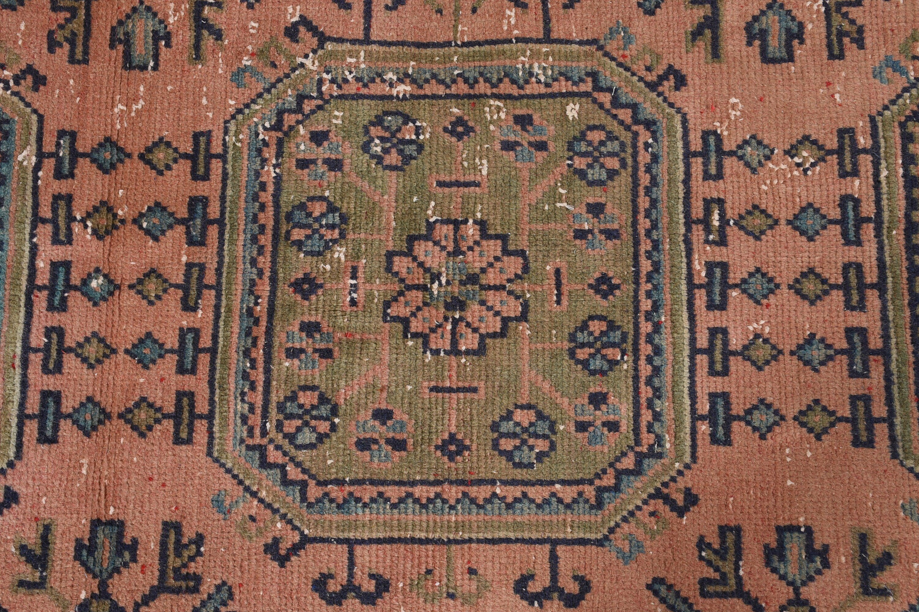 Vintage Halılar, Yün Halı, Pembe Oryantal Halı, Merdiven Halısı, Mutfak Halısı, 2,7x11,5 ft Yolluk Halısı, Yatak Odası Halısı, Türk Halısı, Merdiven Halıları