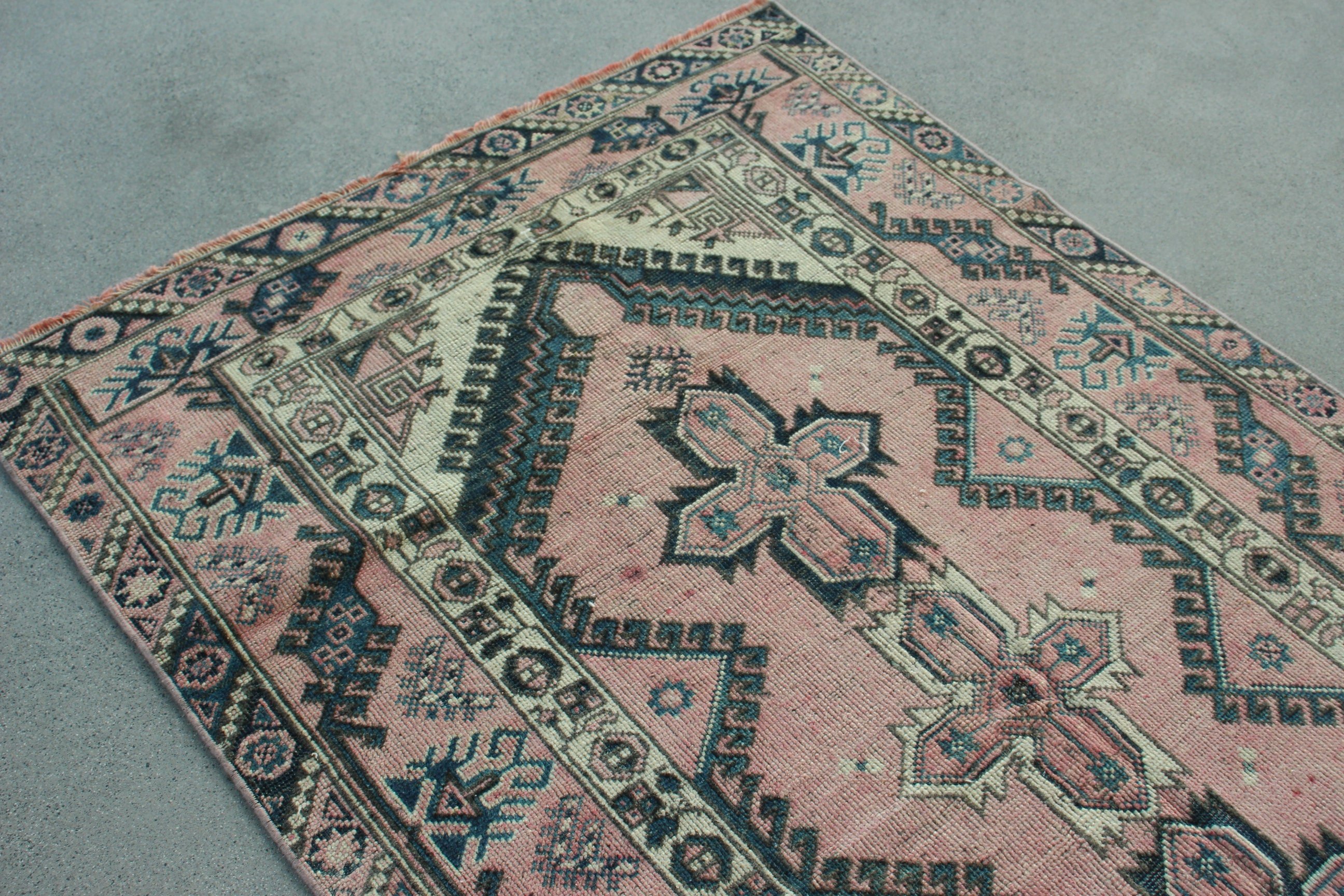 Pink Boho Rugs, Vintage Area Rugs, Vintage Rugs, Bedroom Rug, Turkish Rugs, Cool Rug, Rugs for Area, 3.9x6.2 ft Area Rug