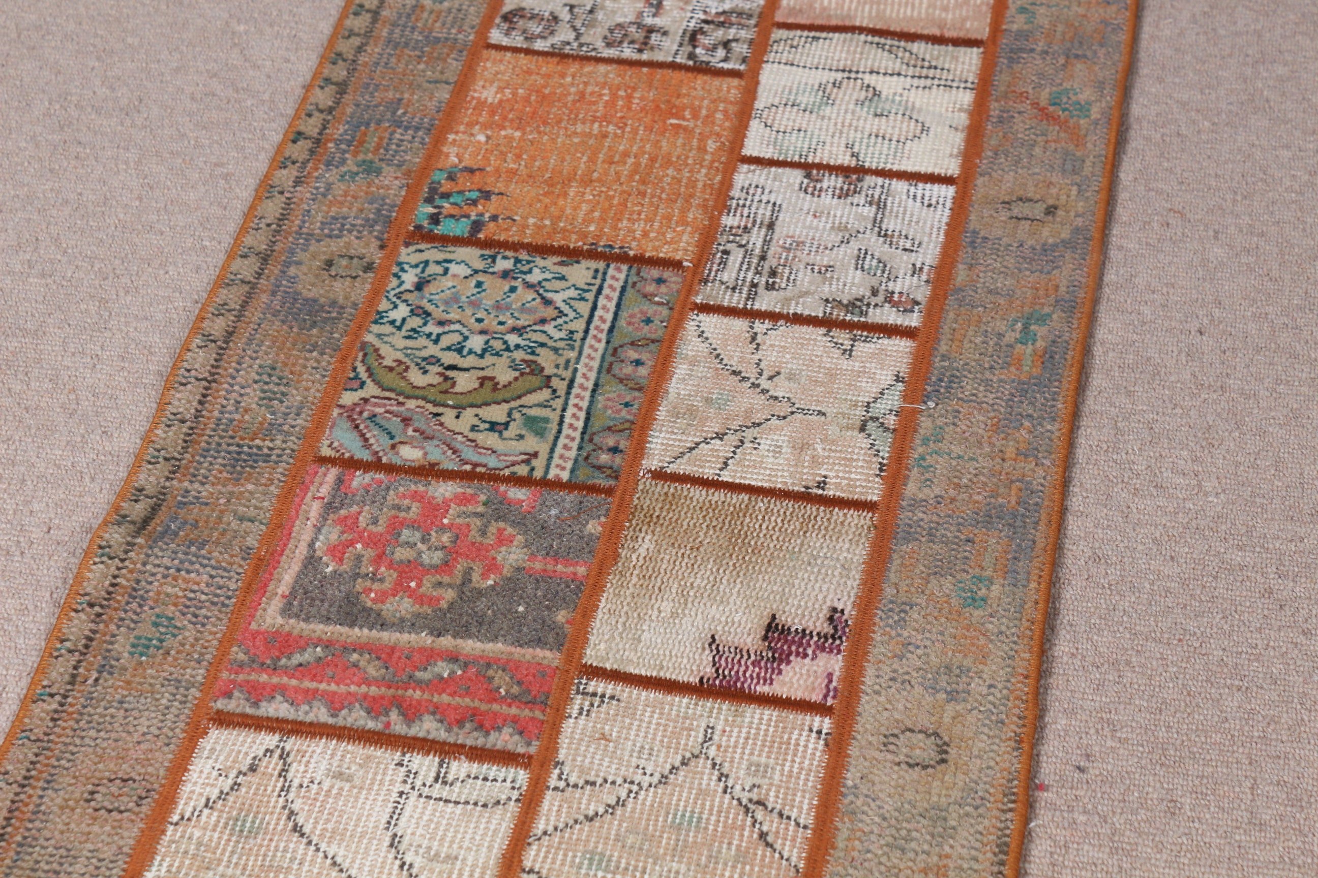 Oriental Rugs, Brown Moroccan Rug, Vintage Rug, Pastel Rug, 1.7x3.2 ft Small Rug, Door Mat Rug, Bathroom Rugs, Turkish Rug, Home Decor Rug