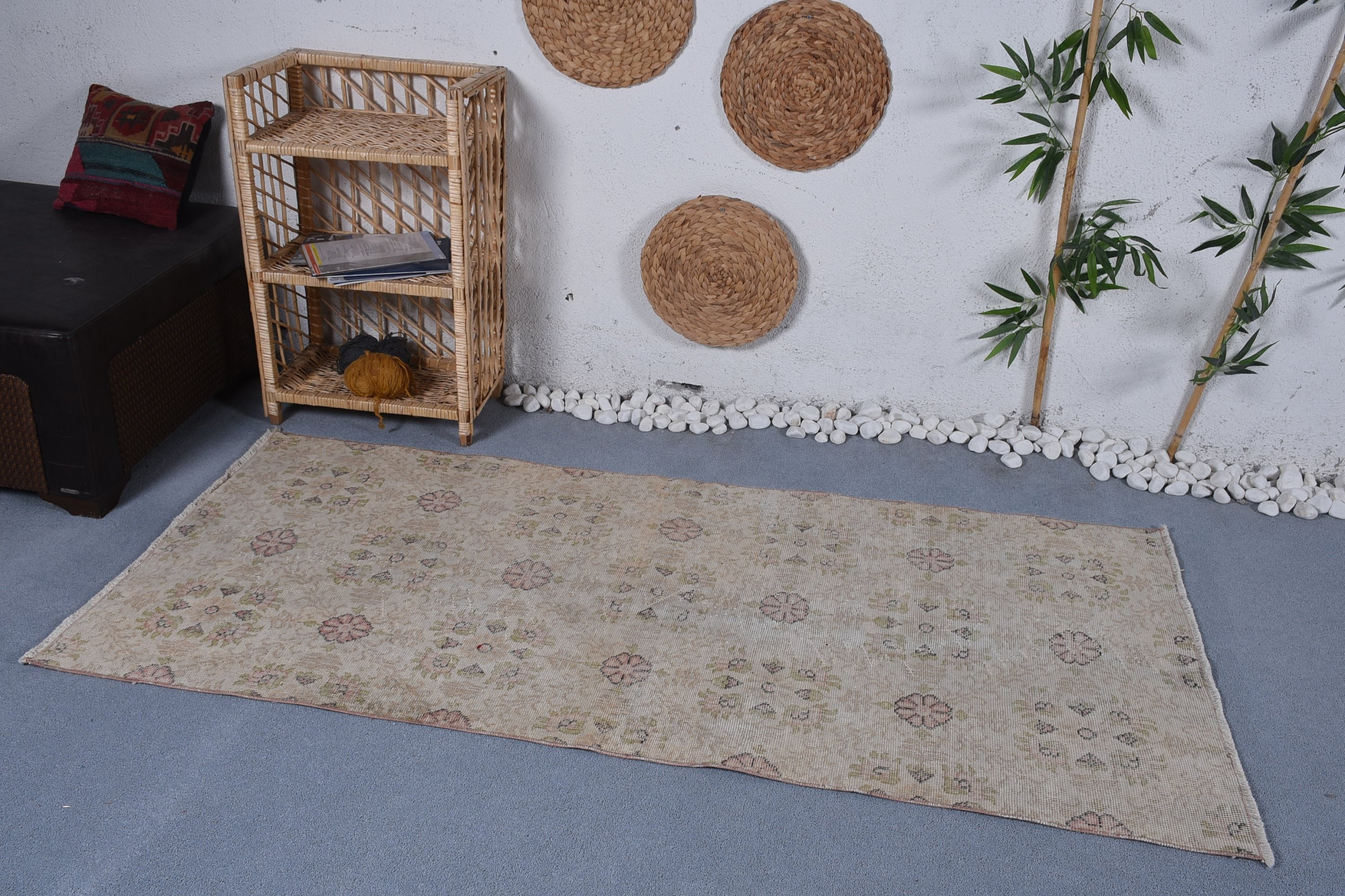 Old Rug, Moroccan Rugs, 3.1x6.5 ft Accent Rug, Vintage Rug, Cool Rugs, Turkish Rugs, Rugs for Entry, Outdoor Rug, Kitchen Rugs, Entry Rugs