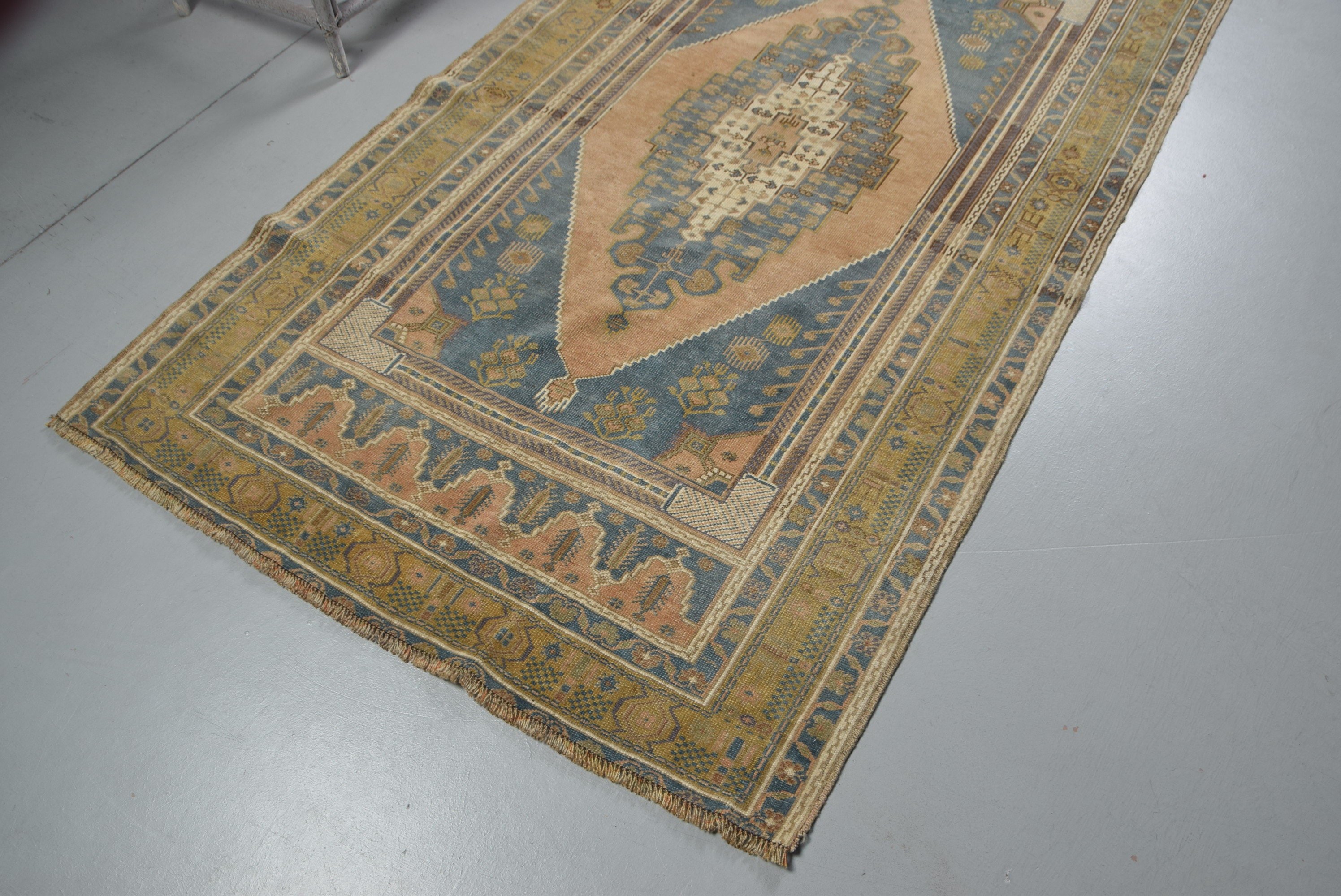 Turkish Rug, Vintage Rug, Home Decor Rugs, Living Room Rug, Oriental Rug, Indoor Rugs, Brown  4.2x7.2 ft Area Rug, Old Rug