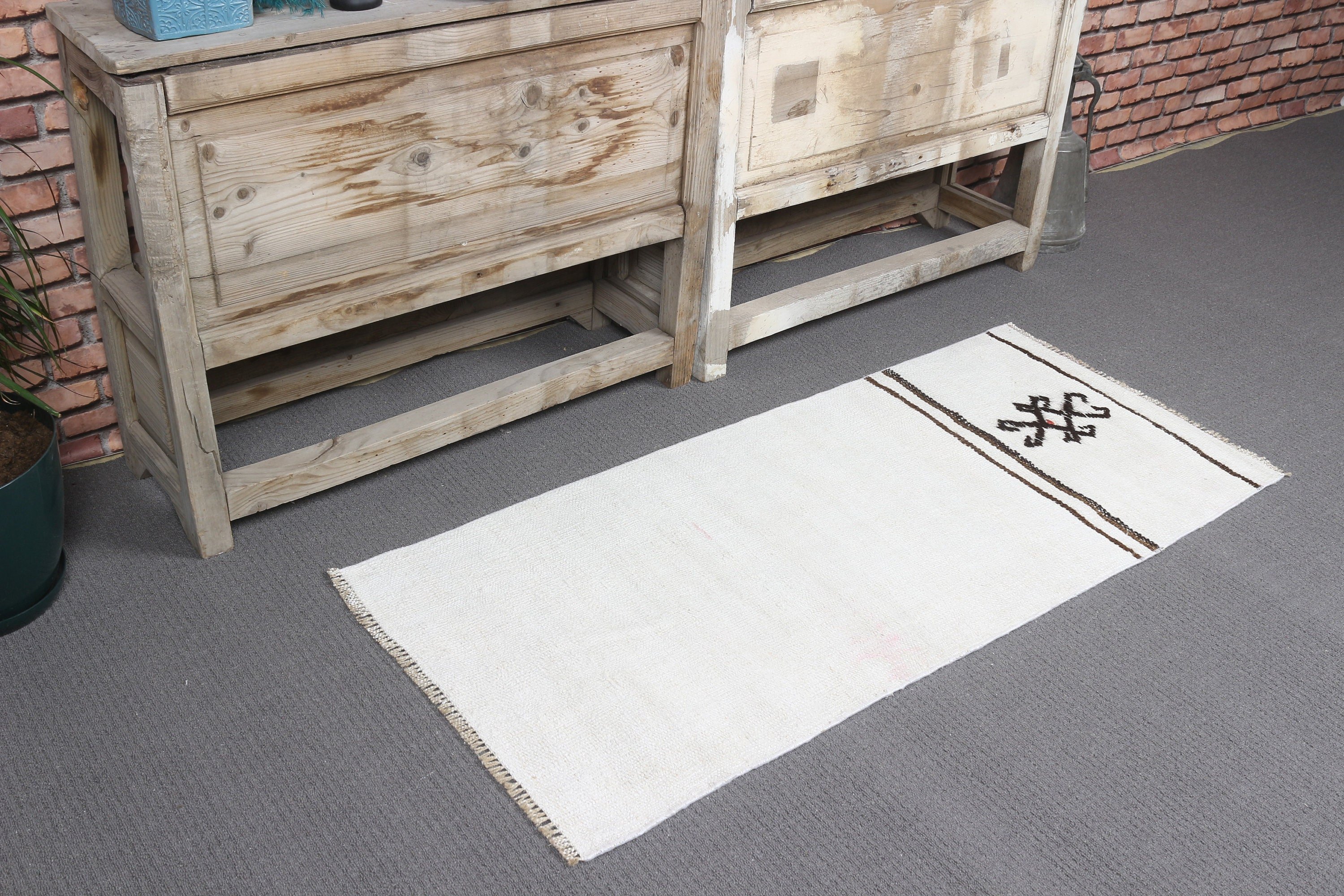 White Moroccan Rug, Vintage Rug, Cool Rugs, Wool Rug, Cute Rug, Bath Rug, Rugs for Door Mat, Turkish Rugs, 1.8x4 ft Small Rugs, Nursery Rug