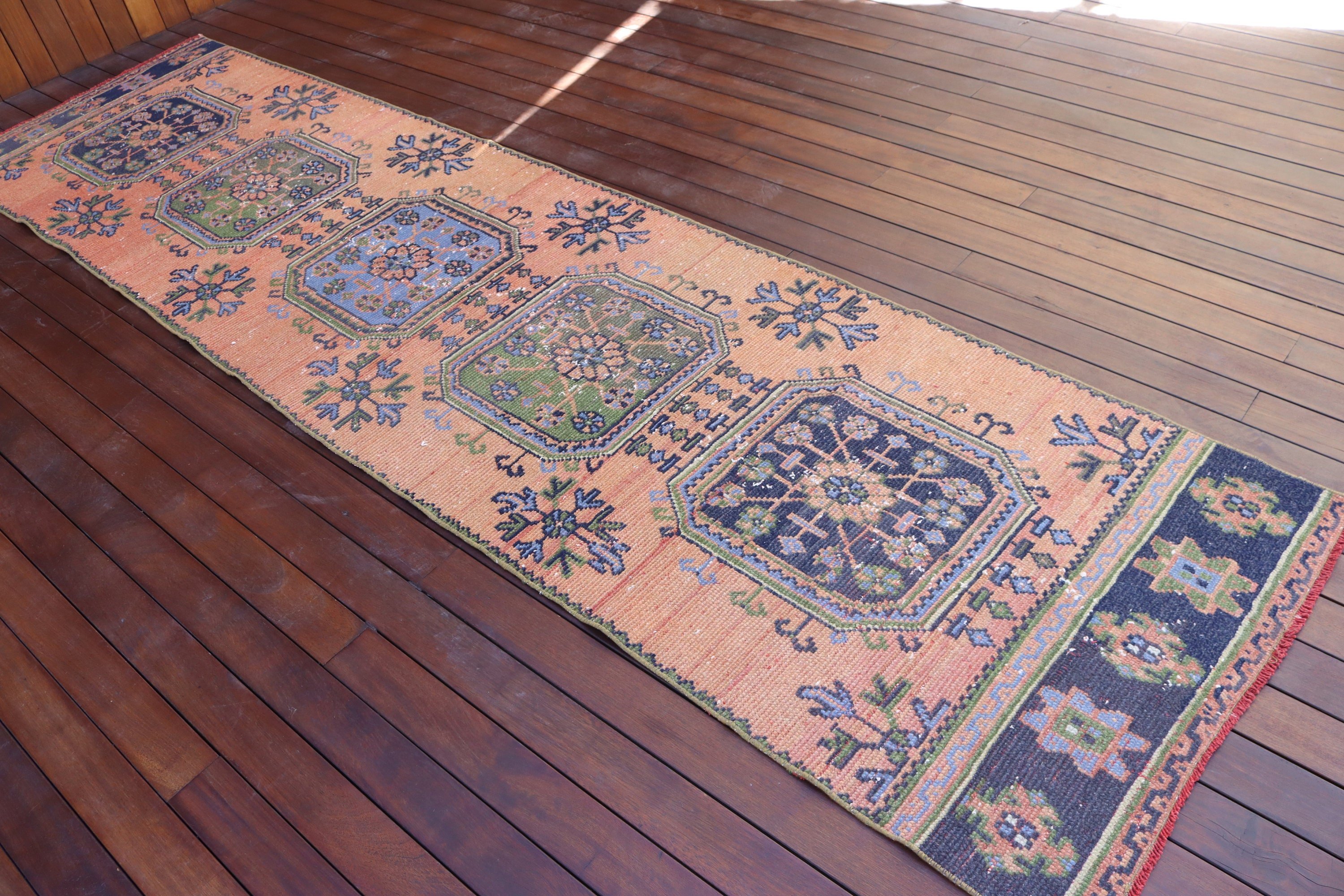 2.9x11.2 ft Runner Halıları, Sanatsal Halı, Modern Halılar, Vintage Halılar, Yer Halıları, Beni Ourain Runner Halıları, Türk Halısı, Turuncu Fas Halısı