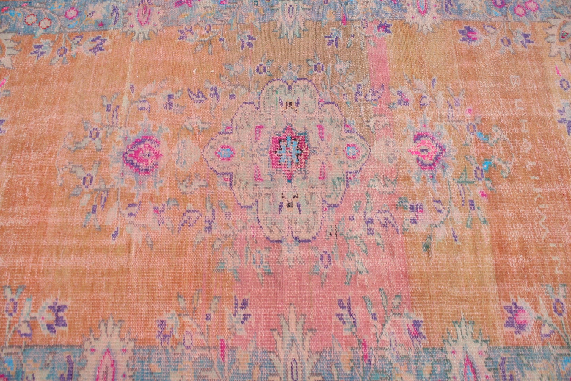 Bedroom Rug, 4.3x6.9 ft Area Rugs, Indoor Rugs, Orange Floor Rug, Rugs for Floor, Oriental Rug, Hand Woven Rug, Vintage Rug, Turkish Rug