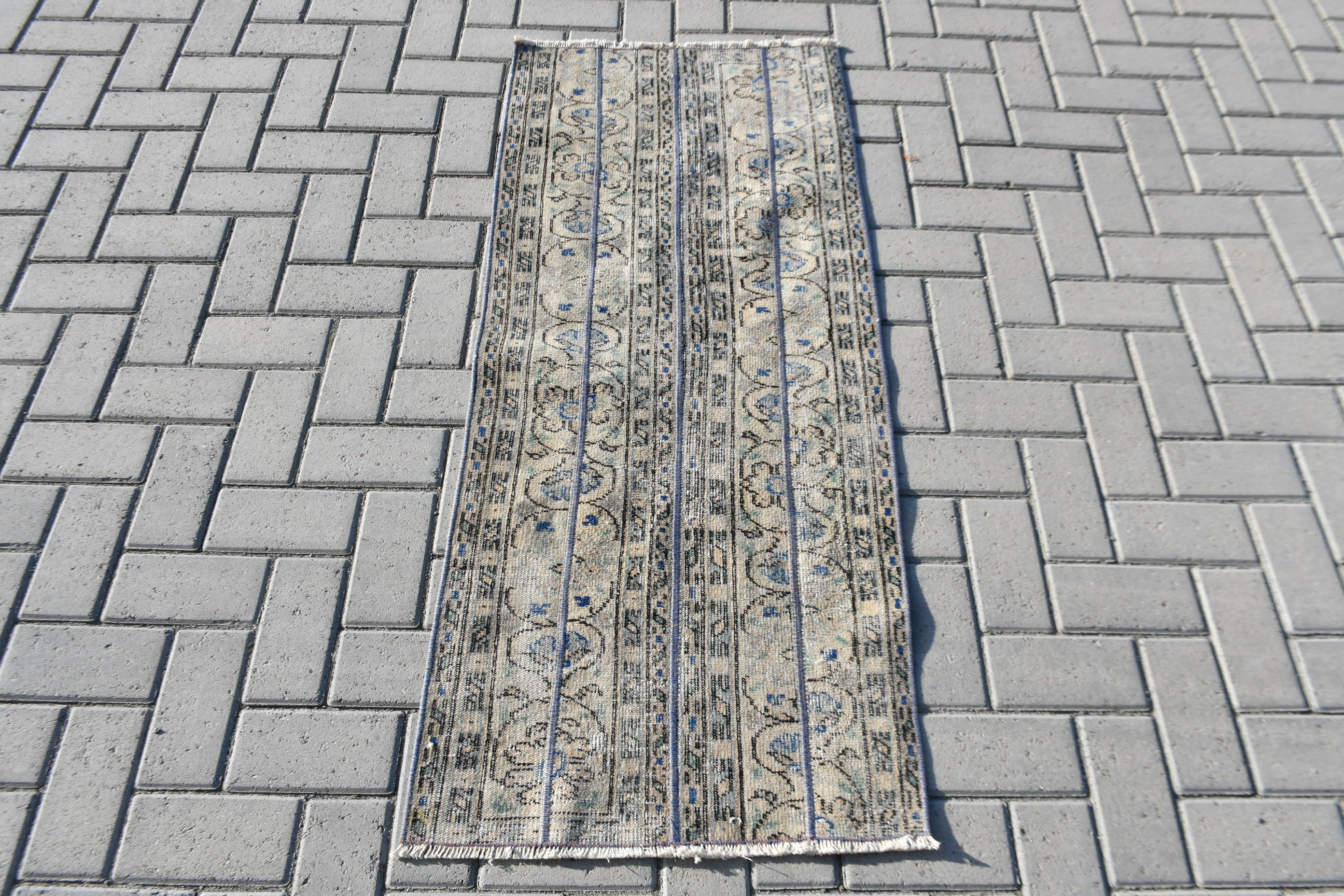 Anatolian Rug, Rugs for Entry, Beige  2x4.7 ft Small Rug, Kitchen Rug, Vintage Rugs, Nursery Rug, Turkish Rug, Oriental Rug