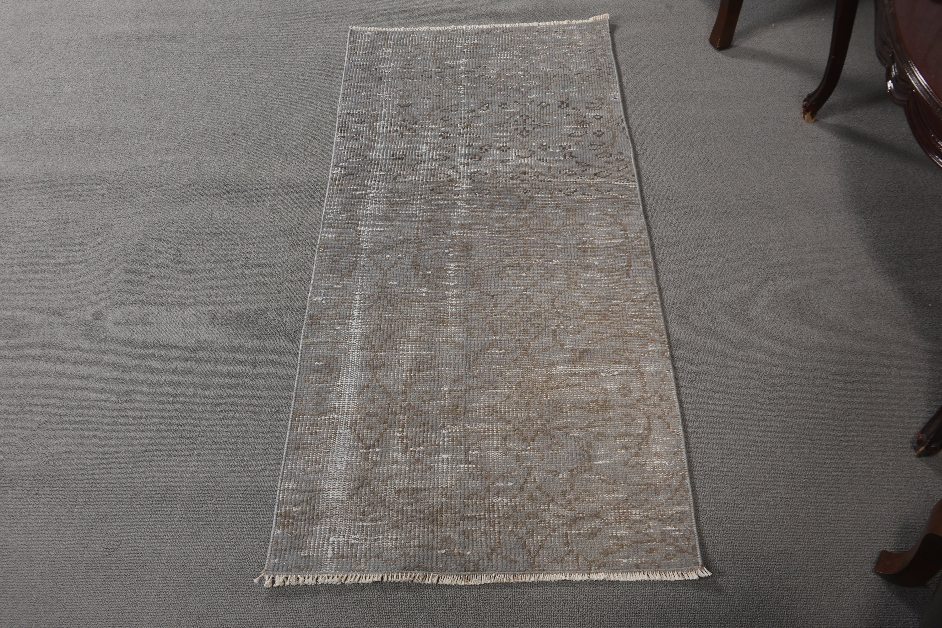 Luxury Rugs, Statement Rug, Neutral Rugs, Gray Floor Rug, Kitchen Rugs, 2.1x4.6 ft Small Rugs, Turkish Rug, Vintage Rug, Small Boho Rug