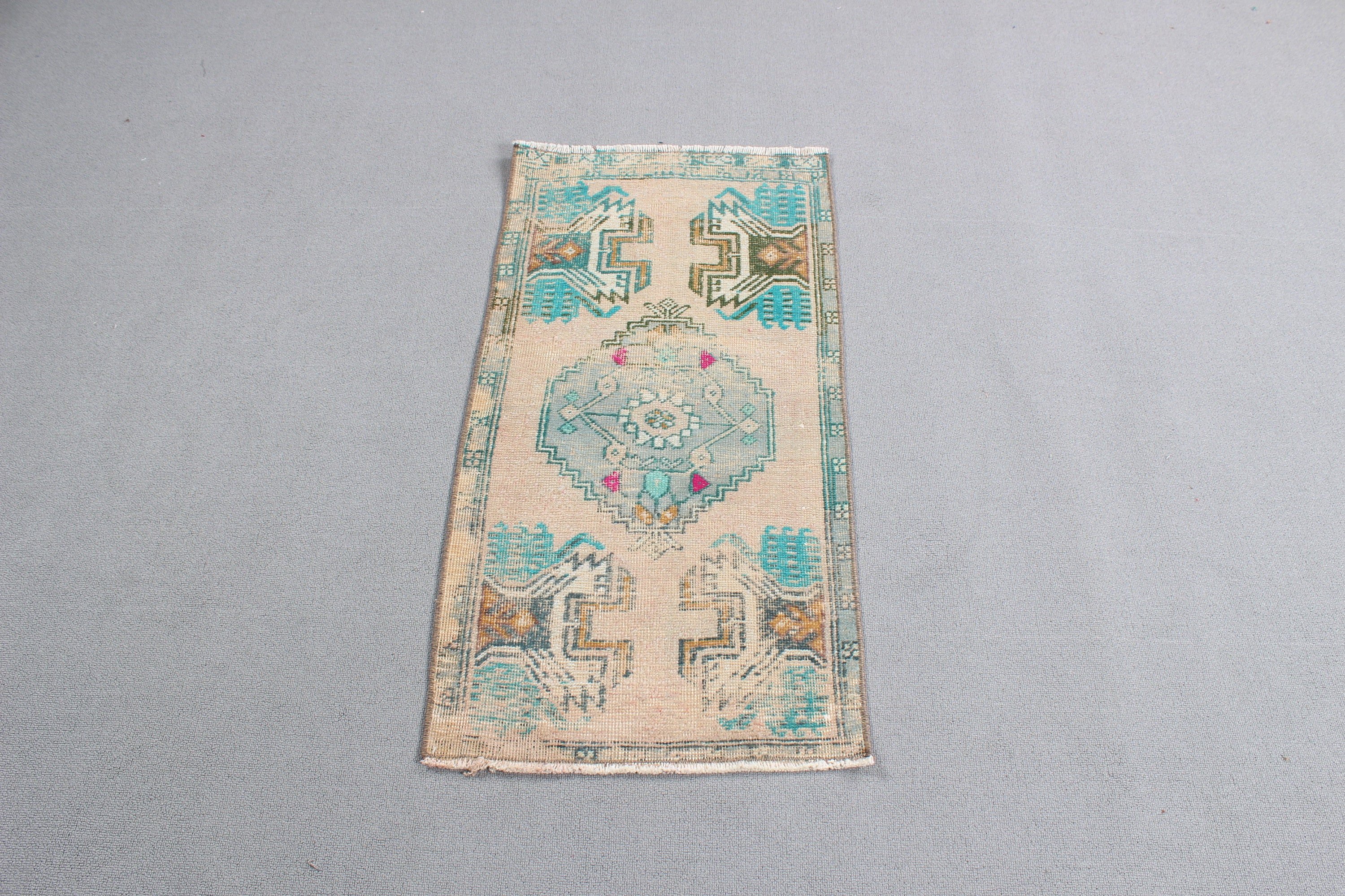 Turkish Rugs, Beige Modern Rug, Moroccan Rug, Oushak Rugs, Bath Rugs, 1.6x3.3 ft Small Rugs, Nursery Rugs, Vintage Rug, Rugs for Bath