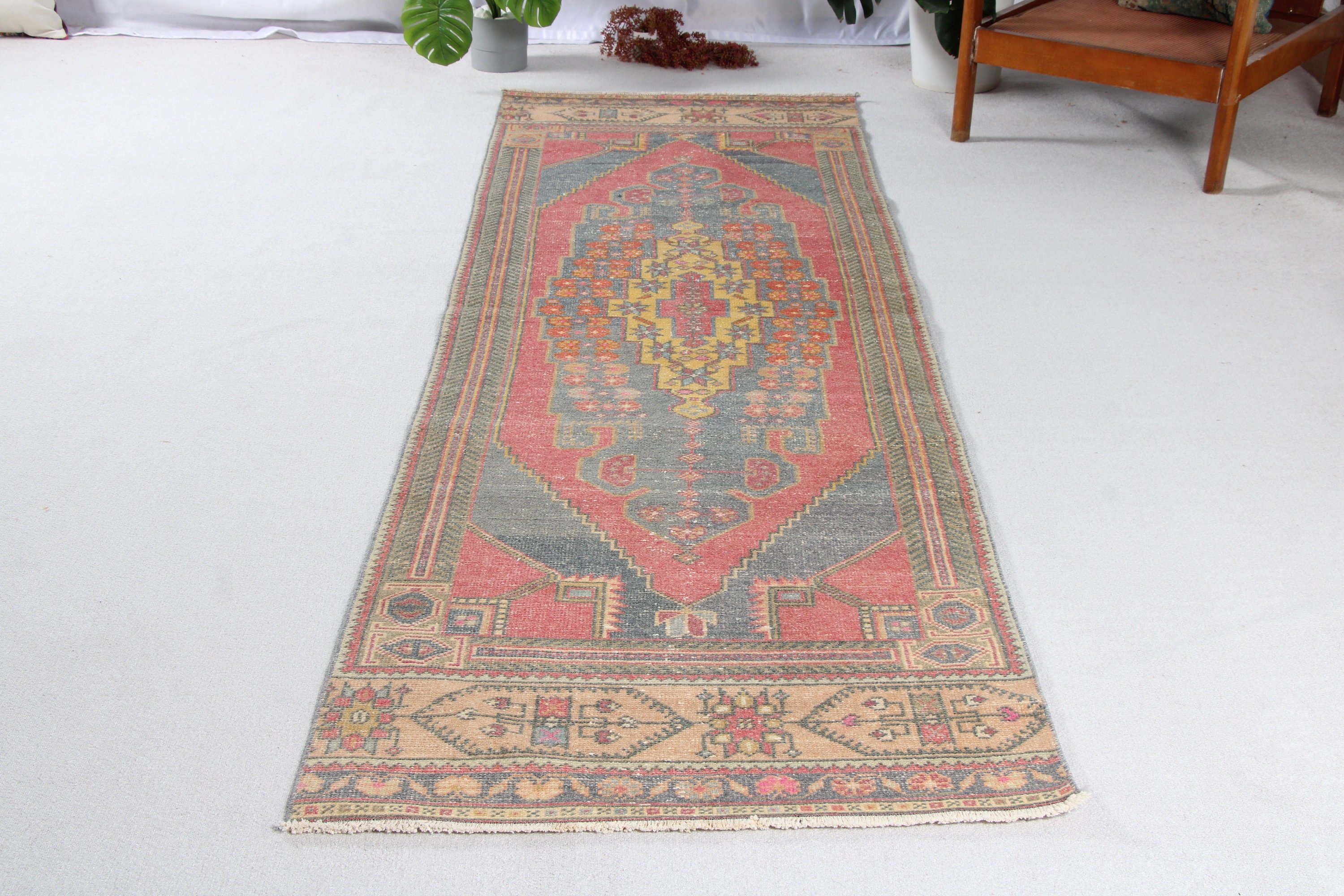 Luxury Rugs, Vintage Rugs, Aztec Rug, Red Oriental Rug, 3.1x9.9 ft Runner Rugs, Home Decor Rugs, Turkish Rug, Kitchen Rugs, Stair Rugs