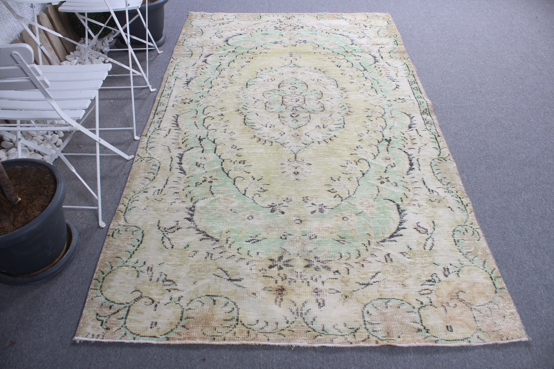 Pale Rugs, Cool Rug, Beige Bedroom Rug, Turkish Rug, Living Room Rug, Home Decor Rug, Dining Room Rugs, Vintage Rugs, 4.8x8.4 ft Large Rug