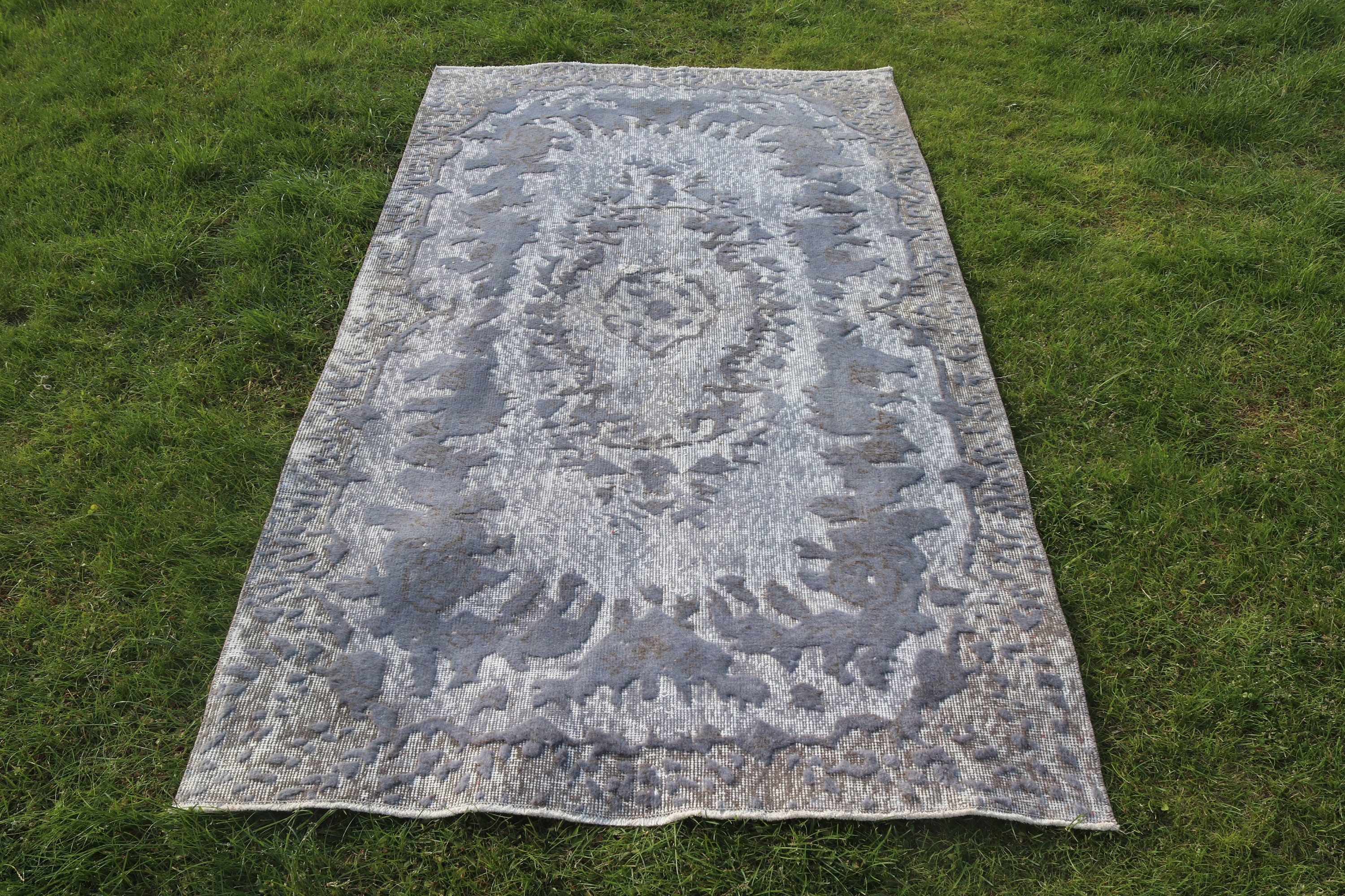 Oushak Halı, 3.8x6.8 ft Alan Halısı, Vintage Alan Halısı, Yatak Odası Halıları, Vintage Halı, İç Mekan Halıları, Türk Halısı, Dekoratif Halı, Beyaz Mutfak Halısı