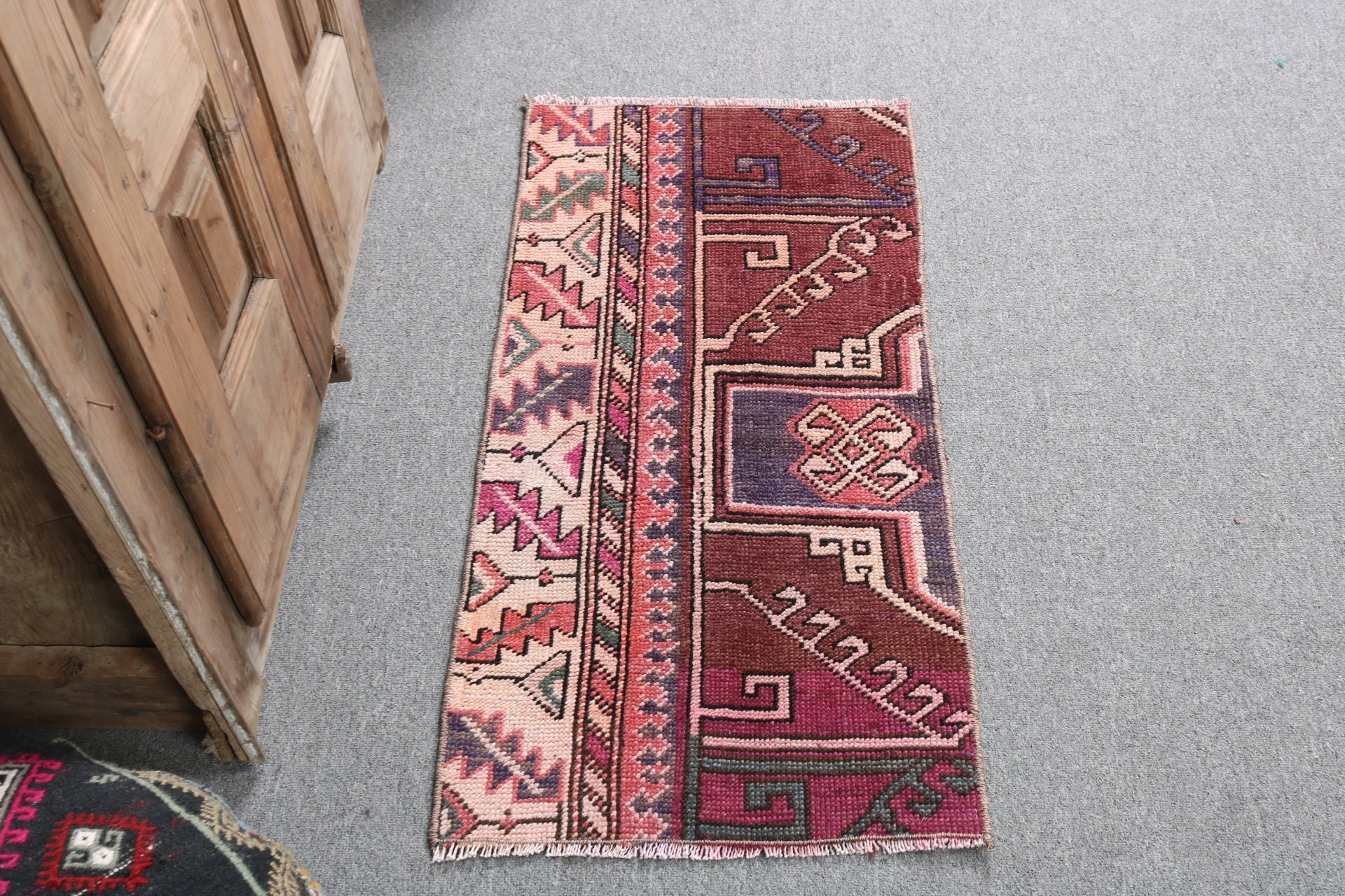 Turkish Rugs, Floor Rug, Vintage Rugs, Small Area Rug, Kitchen Rugs, 1.6x3.2 ft Small Rugs, Modern Rugs, Luxury Rugs, Purple Anatolian Rug