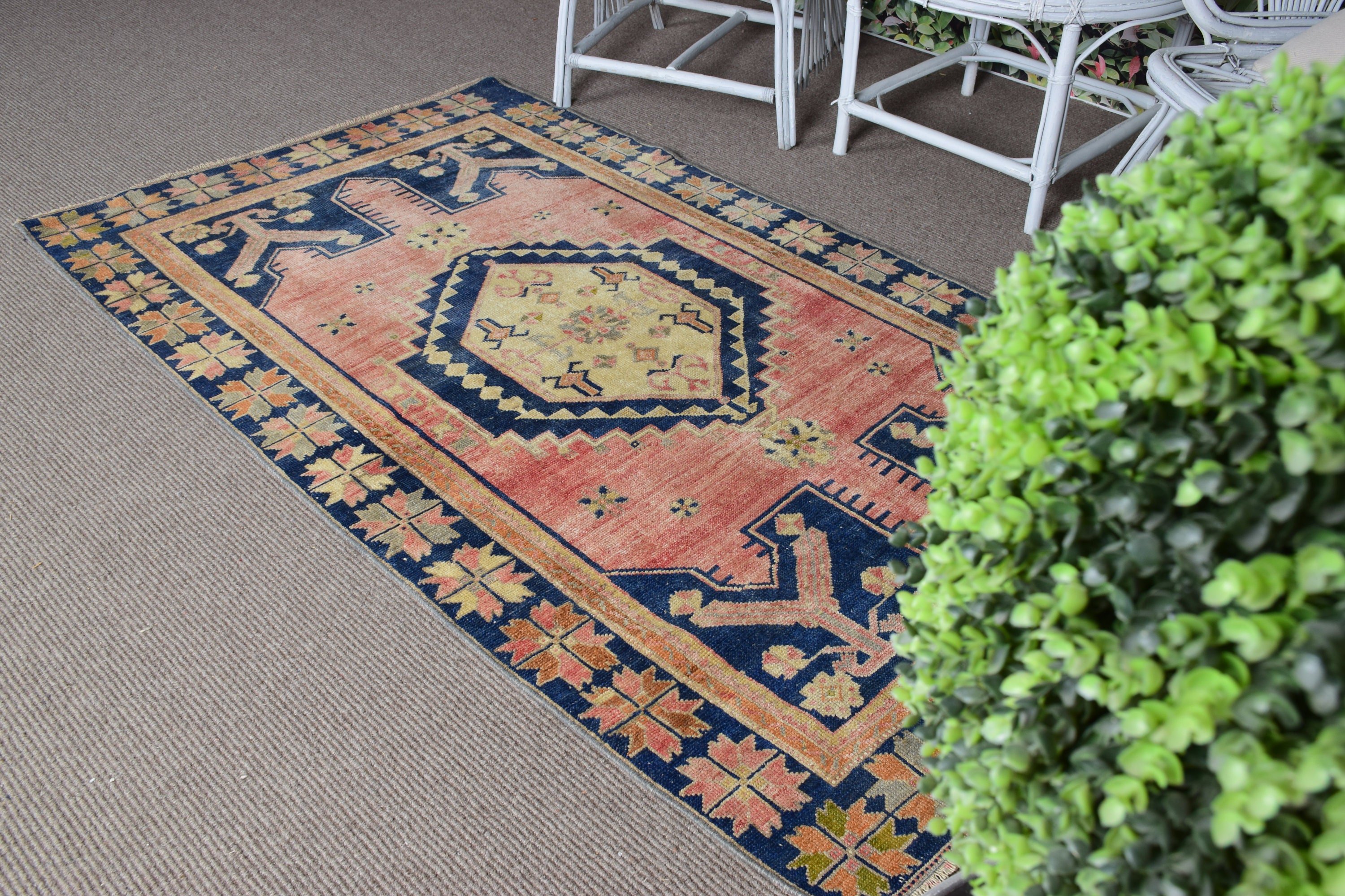 Moroccan Rugs, Dining Room Rug, Rugs for Indoor, Vintage Rug, Red Cool Rug, Tribal Rug, Anatolian Rug, Turkish Rug, 3.8x6.6 ft Area Rug