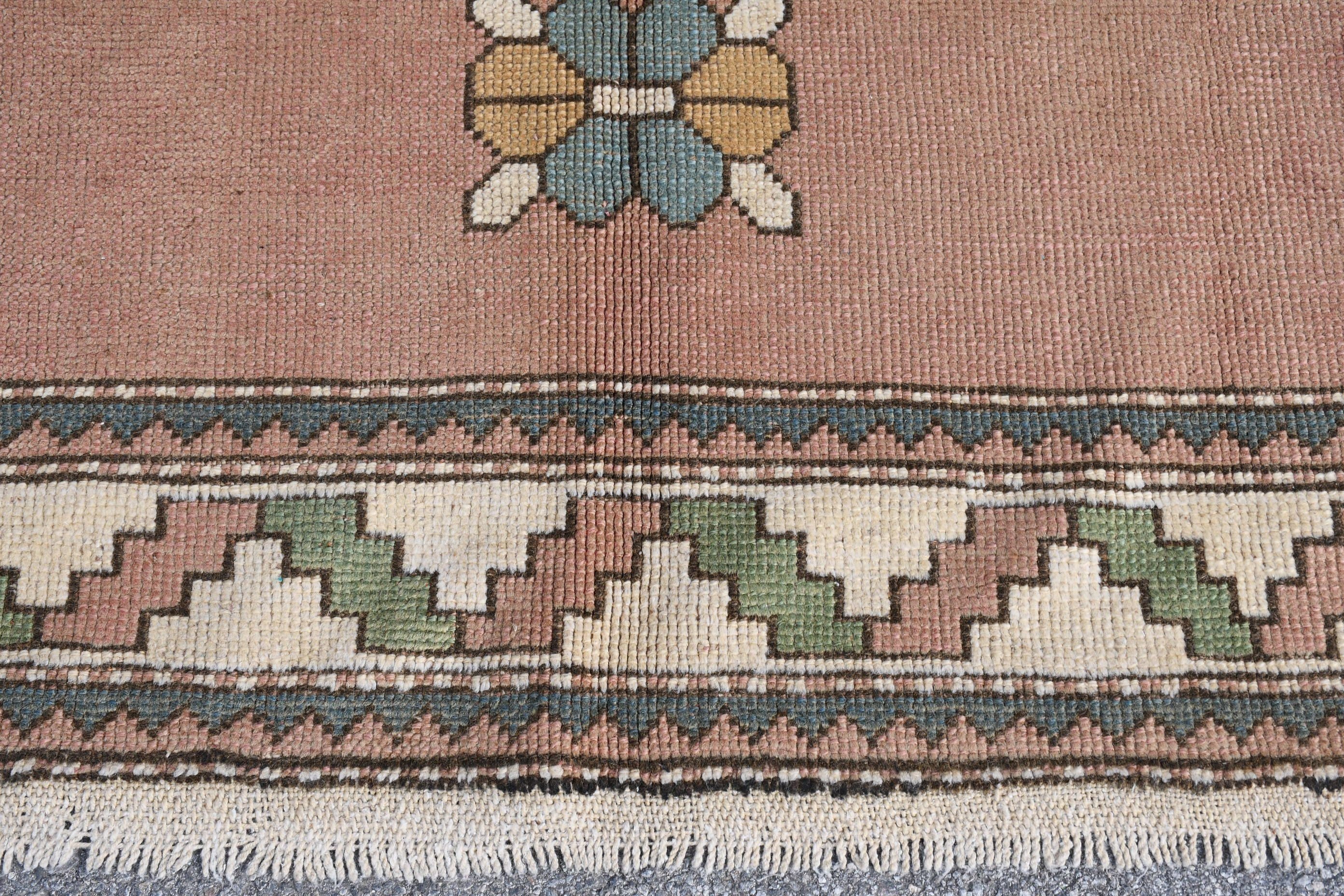 Turkish Rug, Oriental Rugs, Custom Rug, Bedroom Rug, Salon Rugs, 6.9x9.6 ft Large Rug, Vintage Rugs, Pink Bedroom Rugs, Living Room Rug