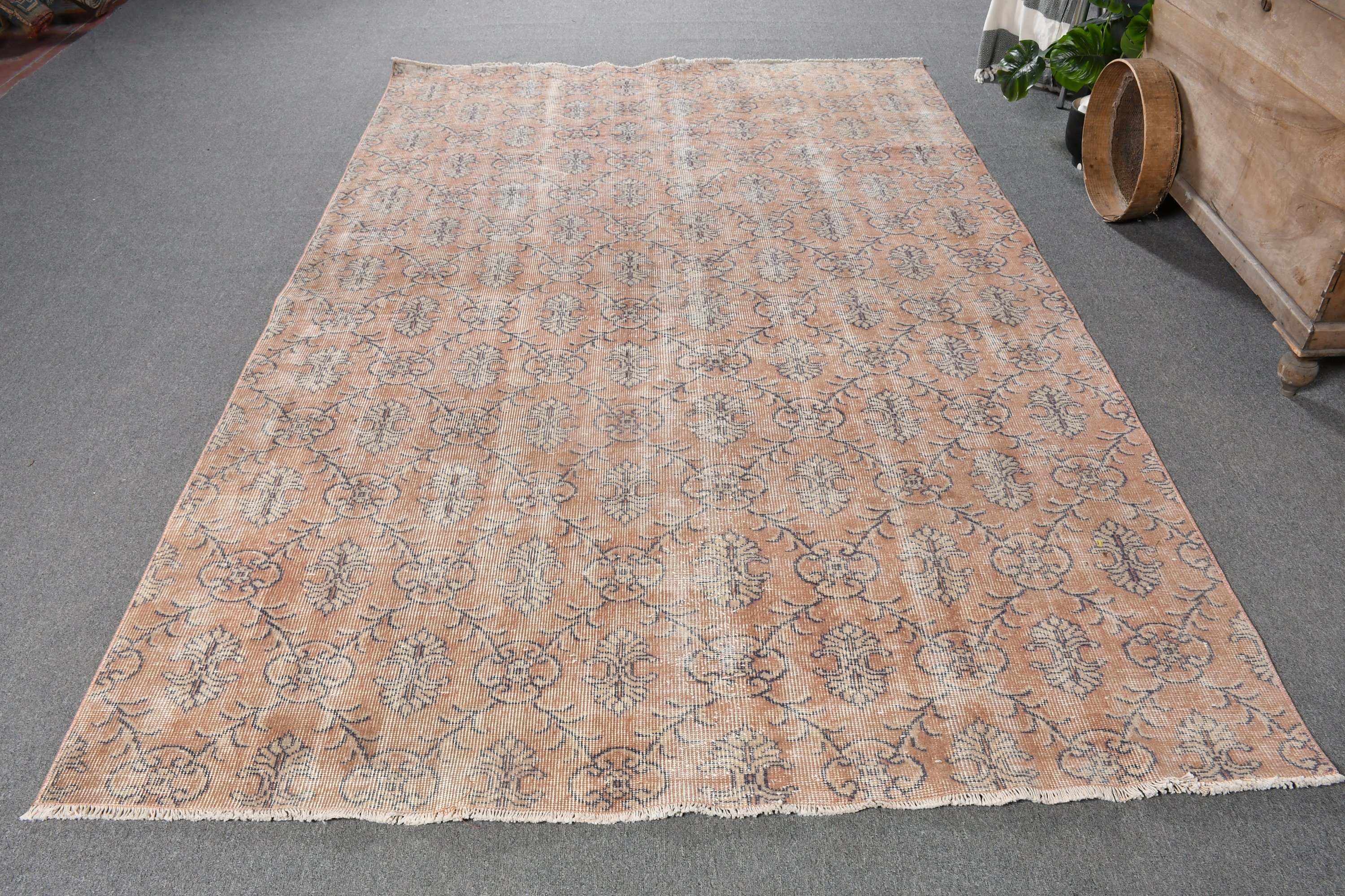 5.8x9 ft Büyük Halı, Oturma Odası Halısı, Türk Halısı, Ev Dekor Halısı, Salon Halısı, Vintage Halı, Yün Halı, Kırmızı Anadolu Halısı, Vintage Dekor Halıları