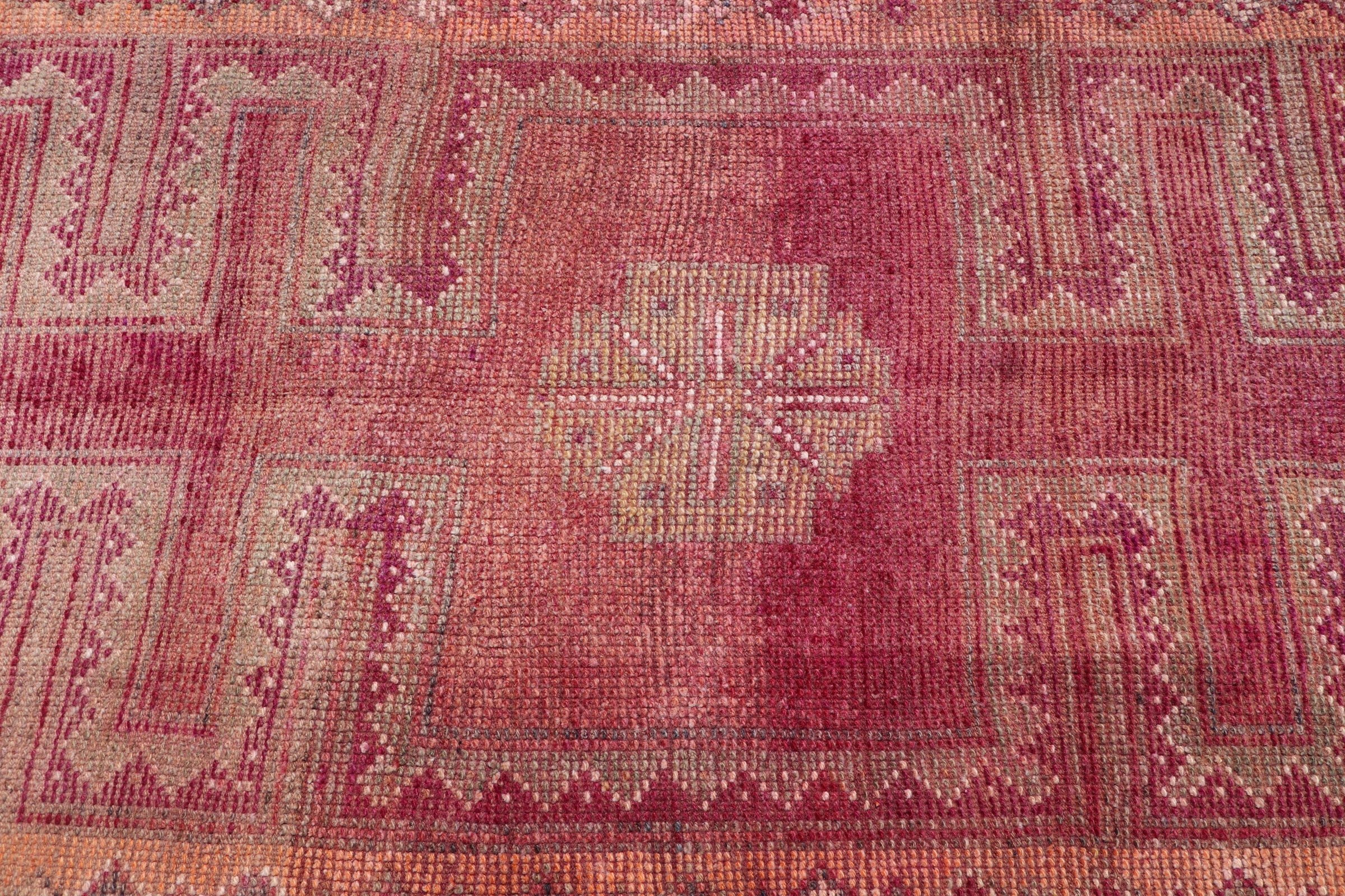 Corridor Rug, 2.9x10.4 ft Runner Rugs, Cool Rug, Turkish Rug, Red Oriental Rugs, Vintage Rug, Rugs for Kitchen, Turkey Rugs