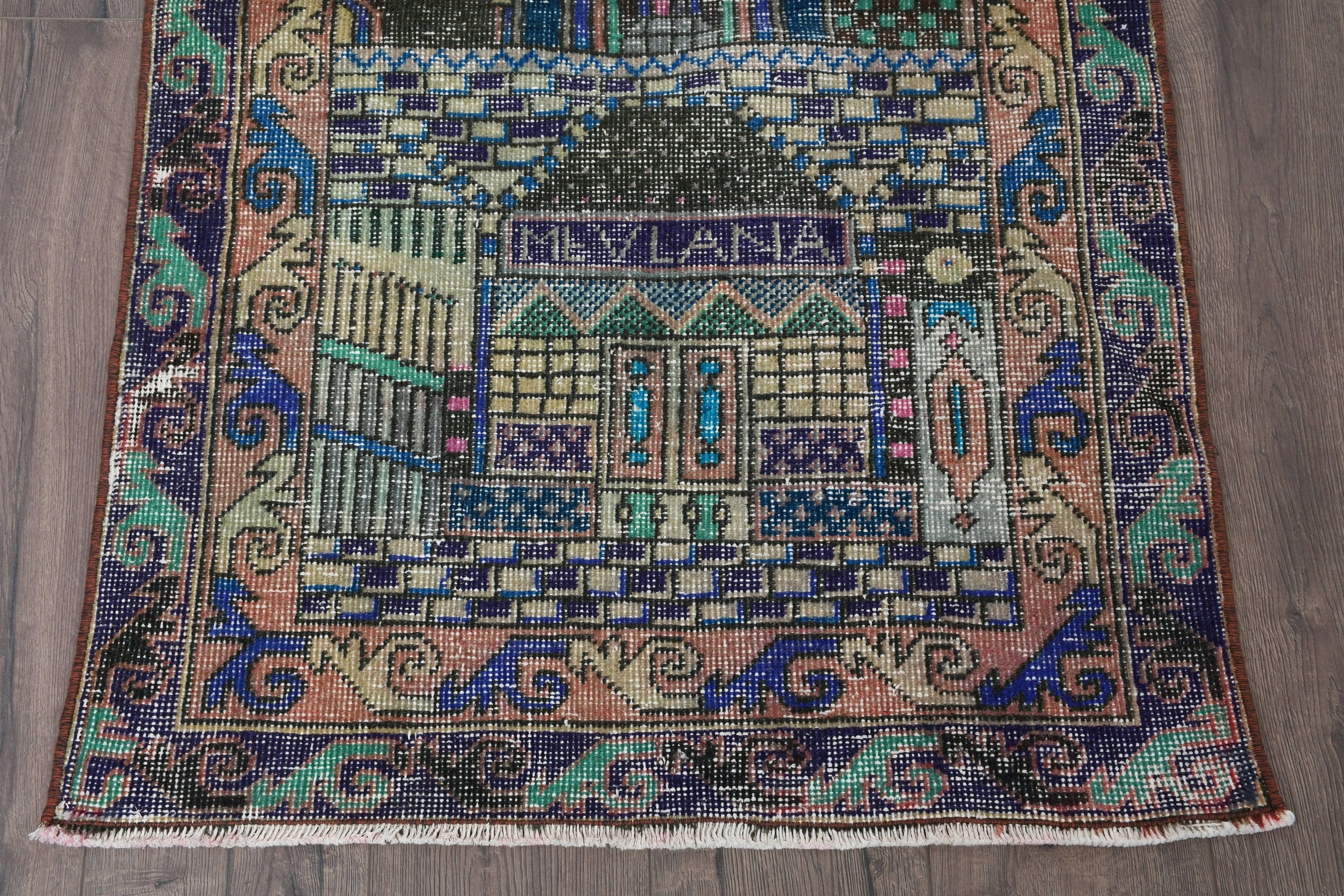 Bath Rug, Kitchen Rugs, Oriental Rugs, 2.7x4.2 ft Small Rug, Anatolian Rugs, Turkish Rug, Ethnic Rug, Vintage Rugs, Green Antique Rug