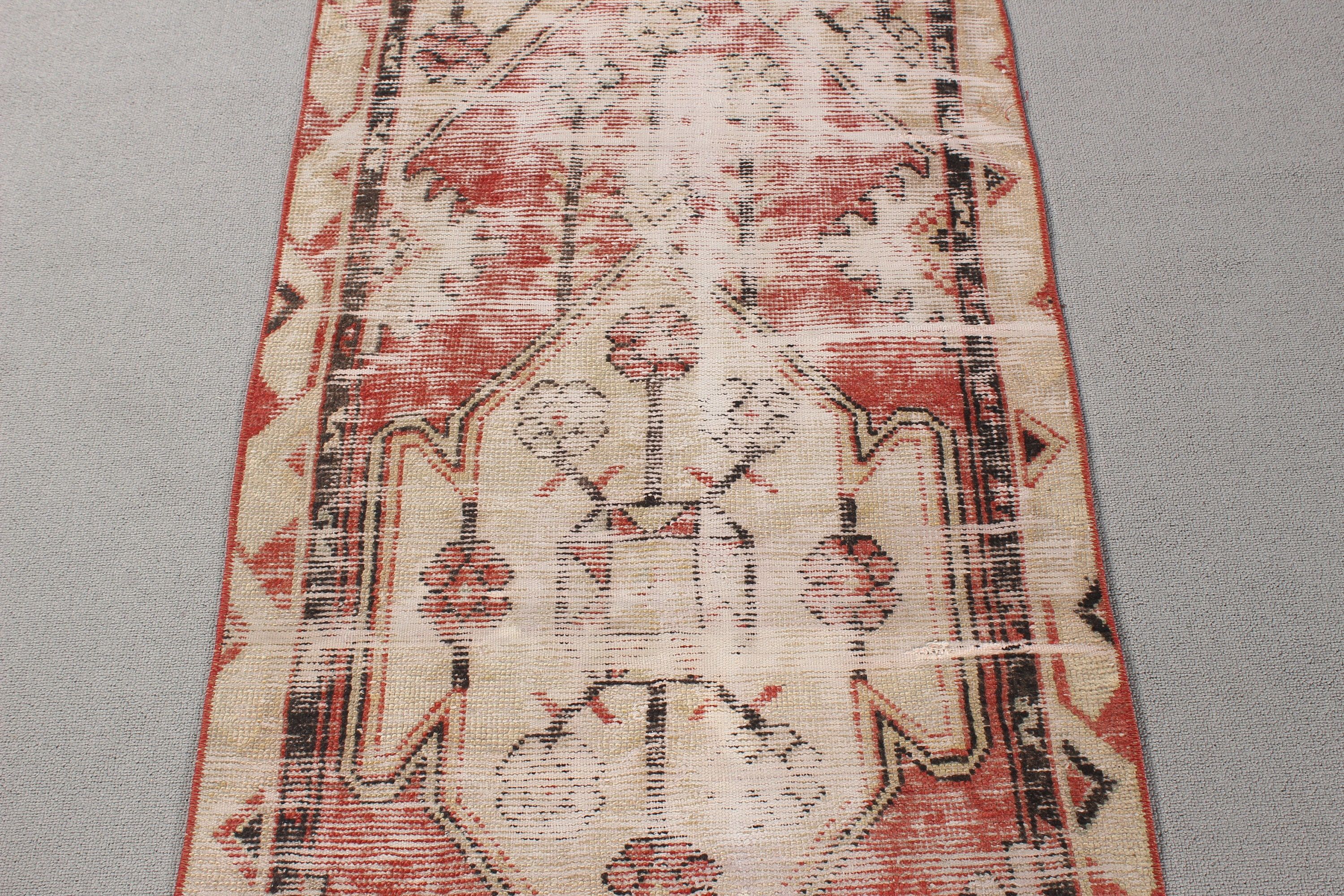 Bej Mutfak Halıları, Duvara Asılı Halılar, Kilim, 2.2x5.2 ft Küçük Halı, Türk Halısı, Vintage Halı, Ev Dekor Halısı, Kapı Paspası Halısı