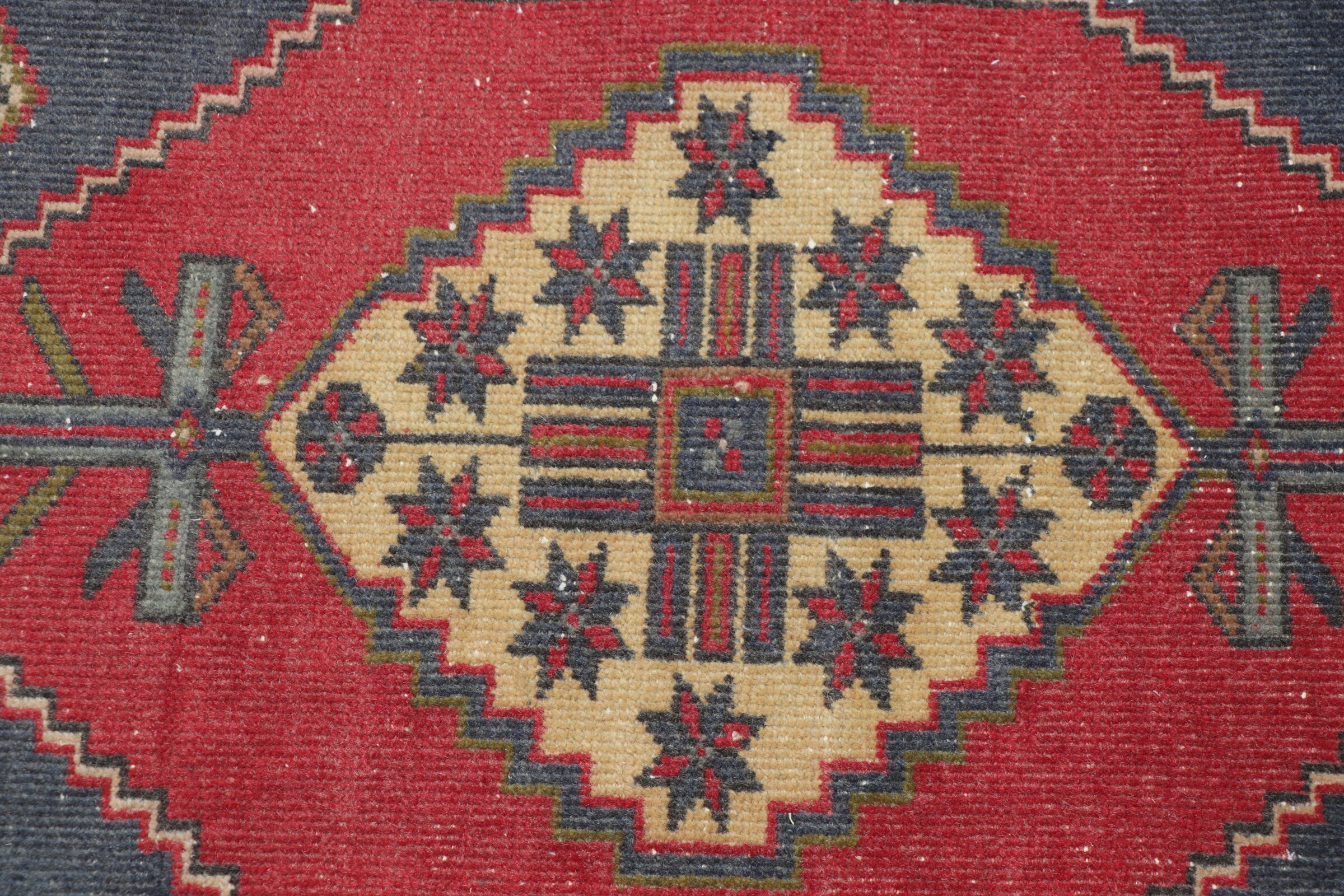 Bath Rug, Anatolian Rugs, Eclectic Rug, Red  1.5x2.7 ft Small Rug, Turkish Rugs, Vintage Rugs, Car Mat Rug