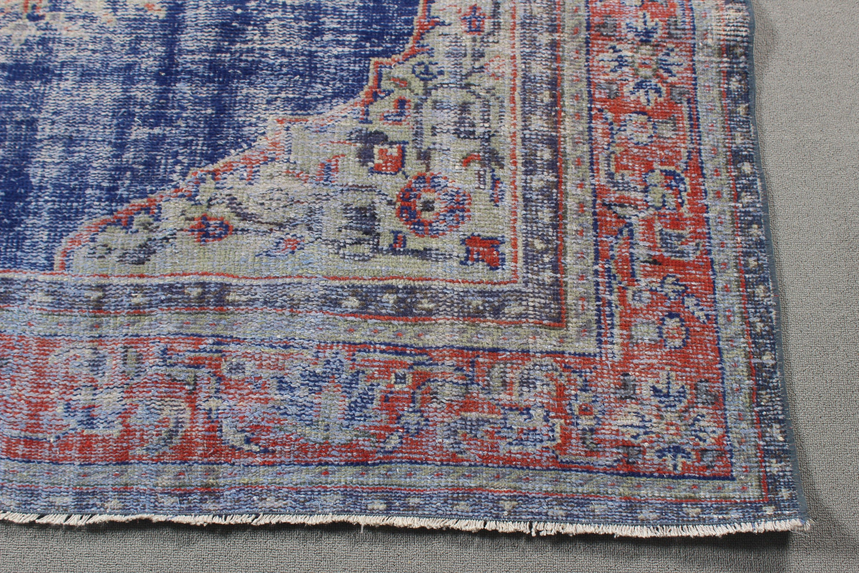 Türk Halıları, 6.3x9.1 ft Büyük Halı, Ev Dekorasyonu Halısı, Mavi Boho Halıları, Yer Halısı, Yemek Odası Halısı, Vintage Halılar, Salon Halıları, Yatak Odası Halısı