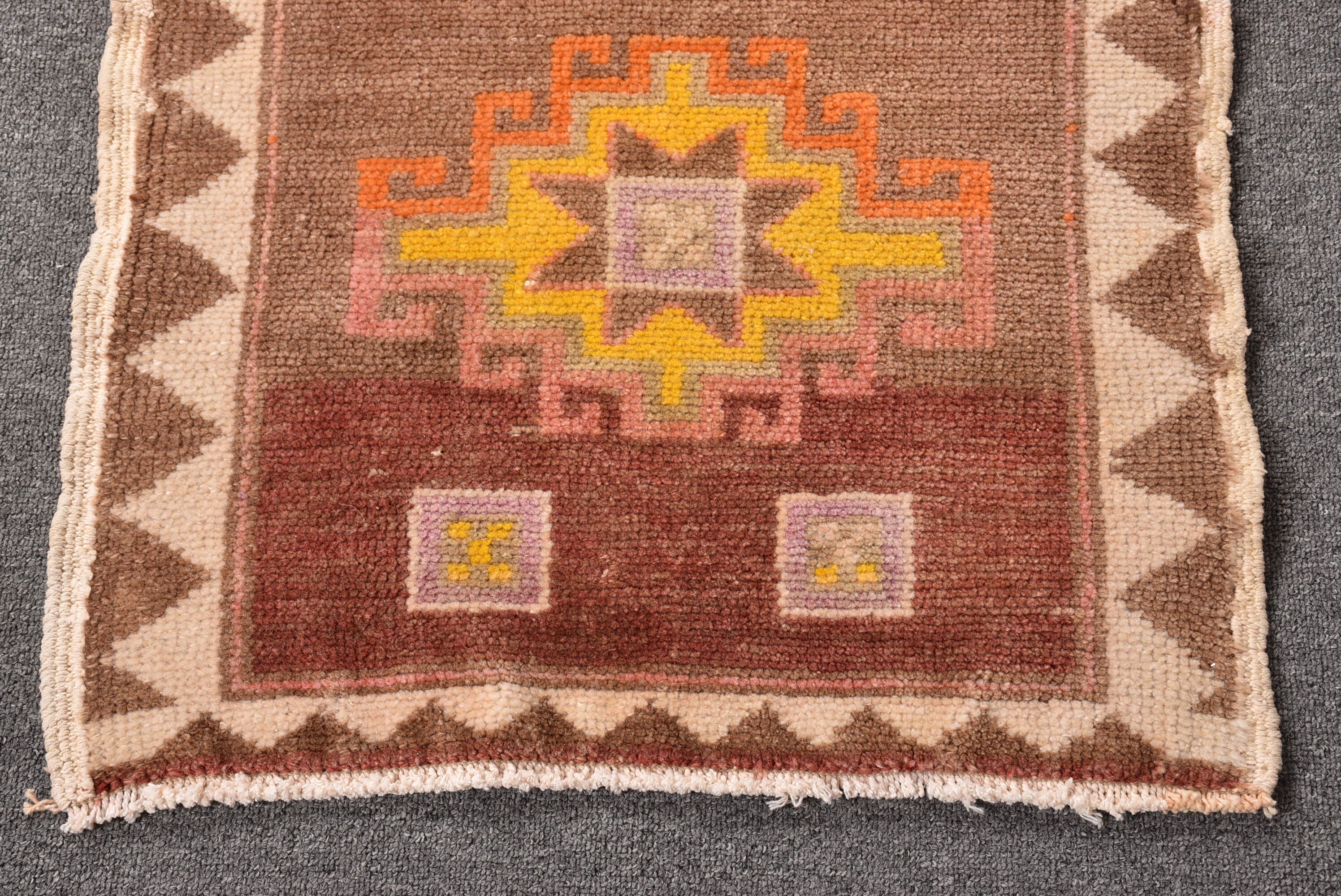 Bathroom Rug, Nursery Rug, Bedroom Rugs, Home Decor Rugs, Turkey Rug, Vintage Rug, 1.8x2.9 ft Small Rugs, Turkish Rug, Brown Home Decor Rug