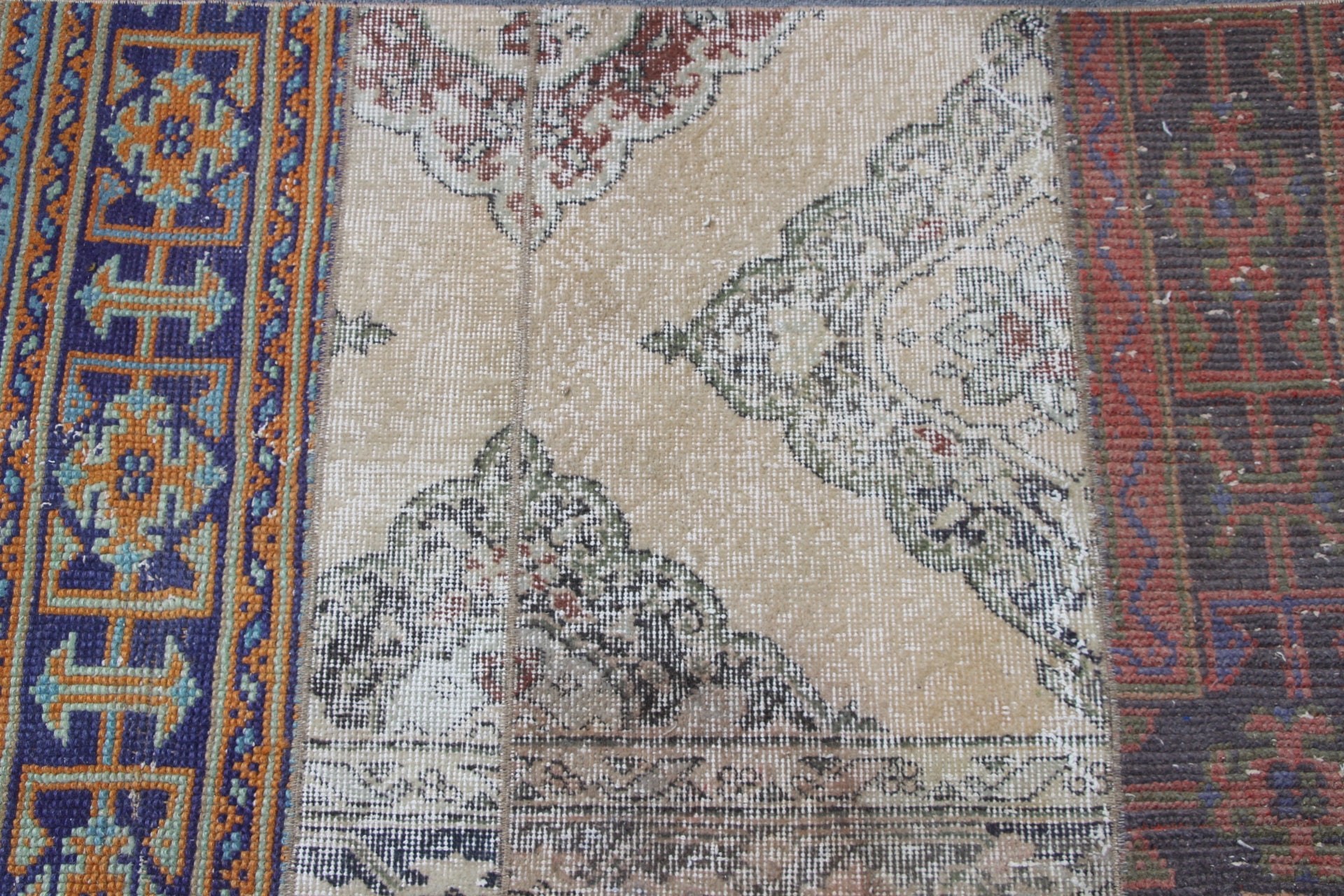 Etnik Halı, Vintage Halı, Merdiven Halıları, Havalı Halı, Antika Halılar, 2.5x8.4 ft Runner Halısı, Bej Anadolu Halısı, Koridor Halısı, Türk Halısı